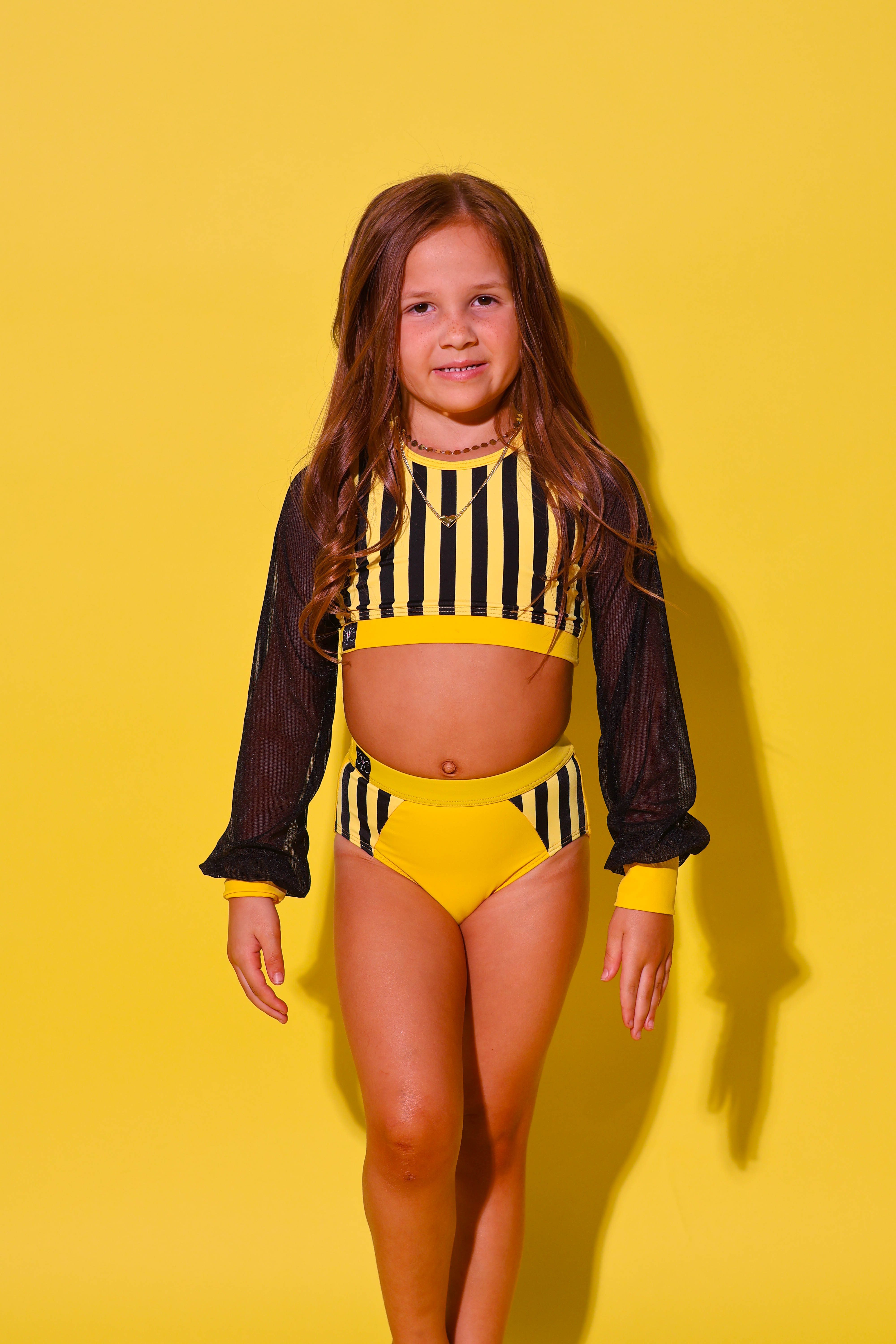 Hollaback Triple Threat Brief - Yellow/Black Stripes/Black - Ready To Ship - Final Sale