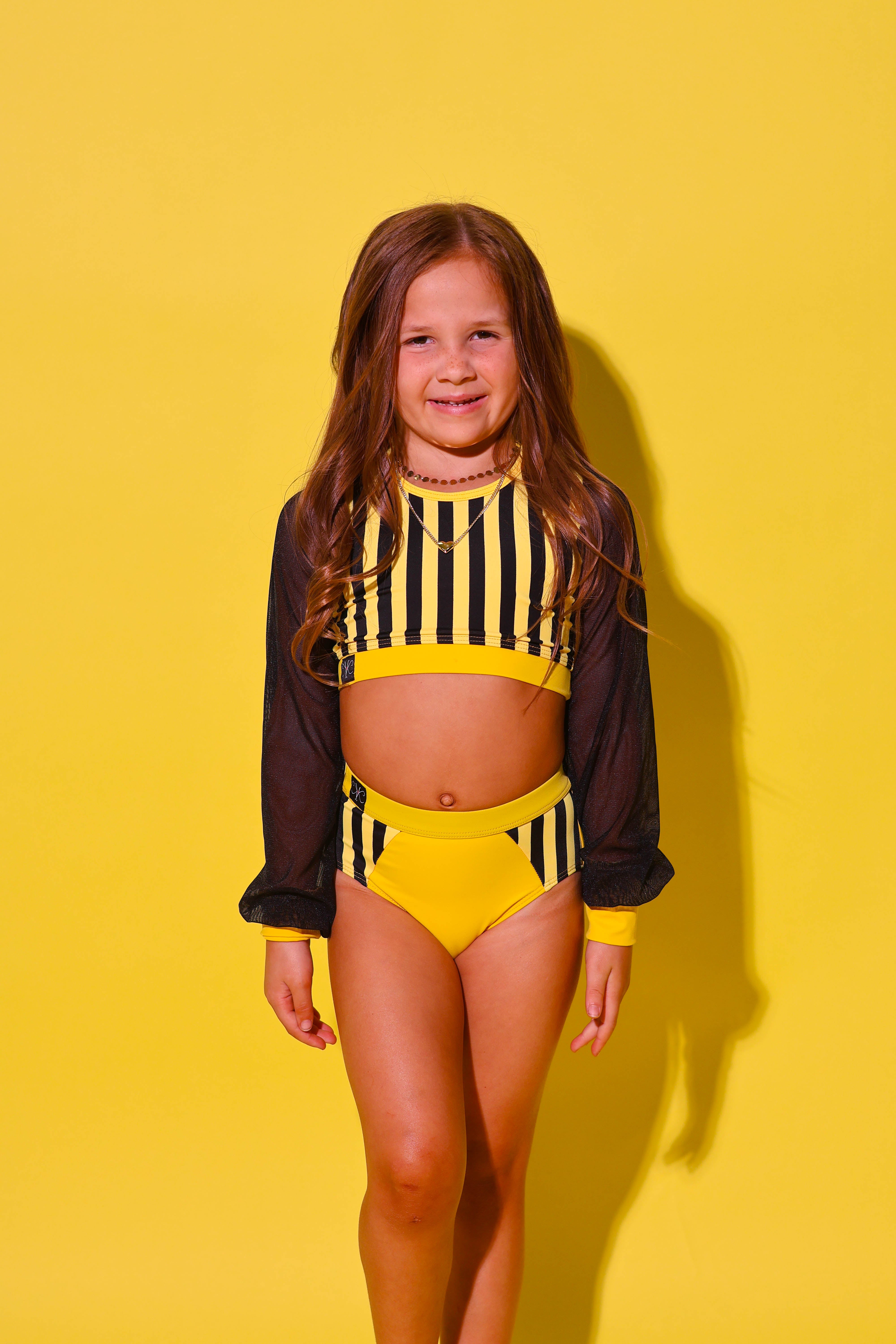 Hollaback Triple Threat Brief - Yellow/Black Stripes/Black - Ready To Ship - Final Sale