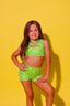Anikka Short - Neon Green Bandana - Ready to Ship - Final Sale