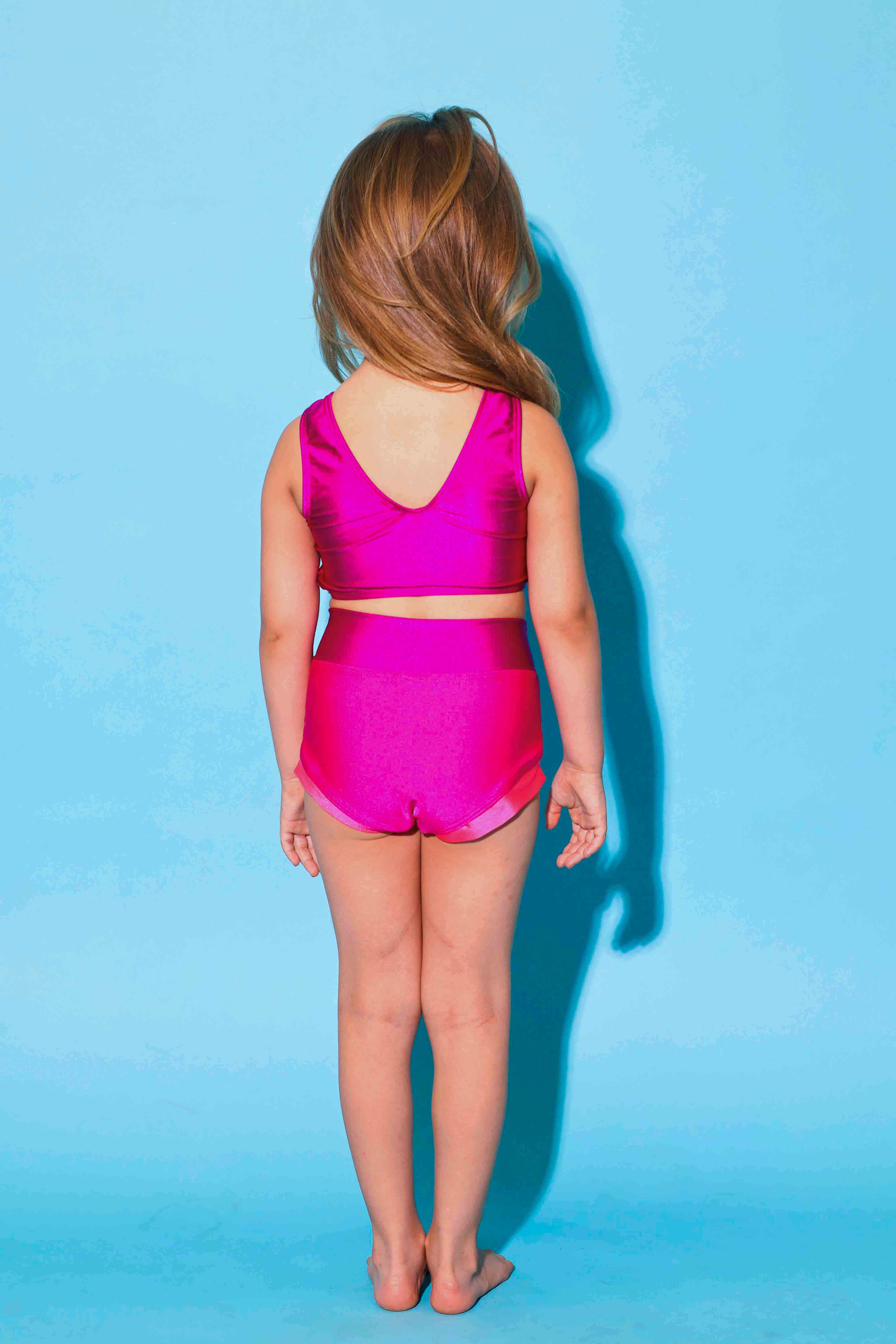 Cross My Heart Bra Top - Fuchsia/Coral/Magenta - Ready To Ship