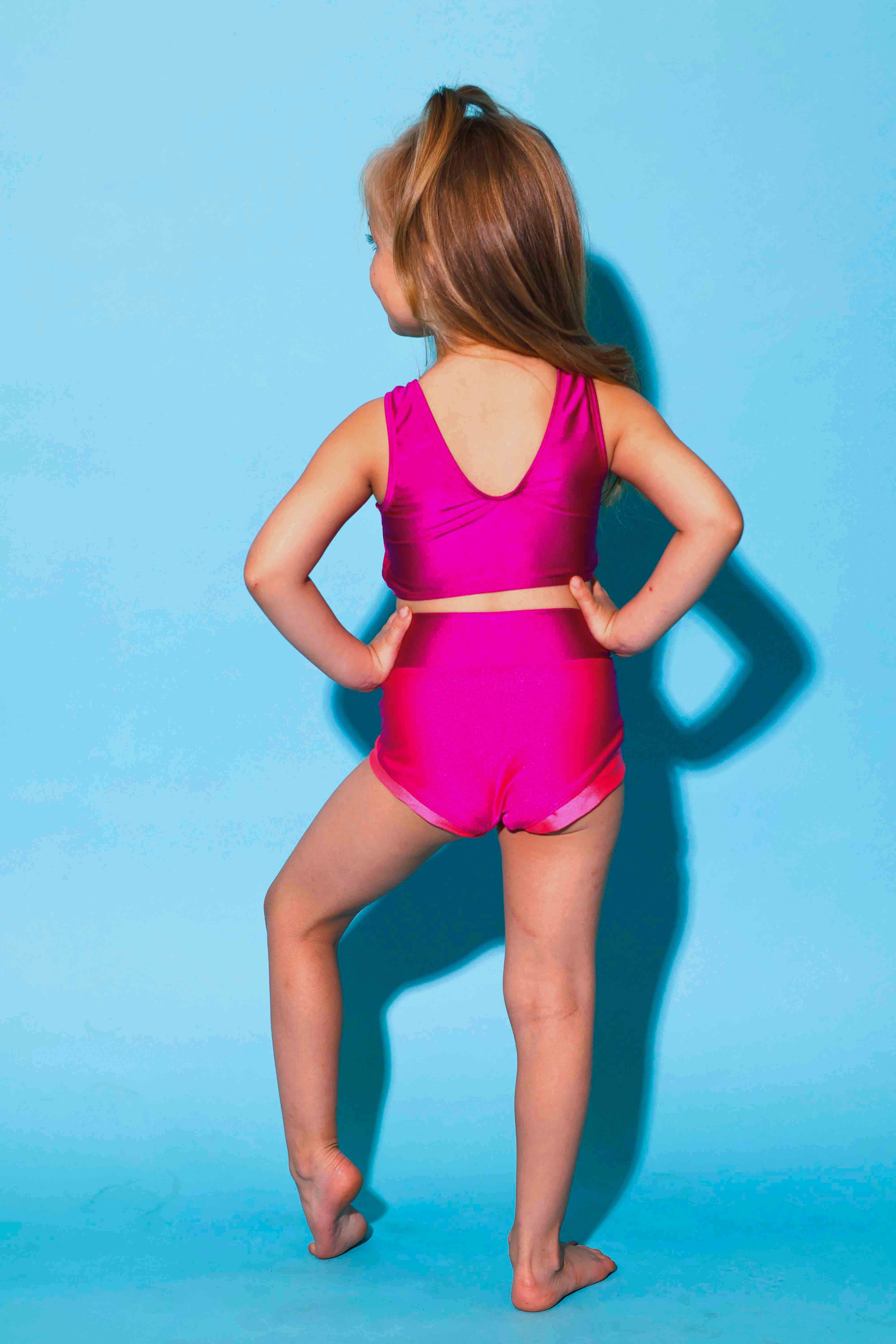 Cross My Heart Bra Top - Fuchsia/Coral/Magenta - Ready To Ship