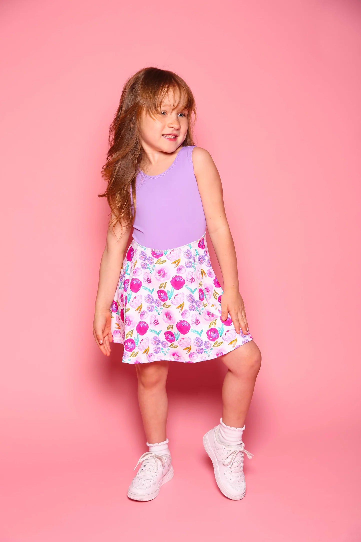 Little Sunshine Dress - Lilac/Vivid Floral - Sparkle Plum Exclusive - Ready to Ship