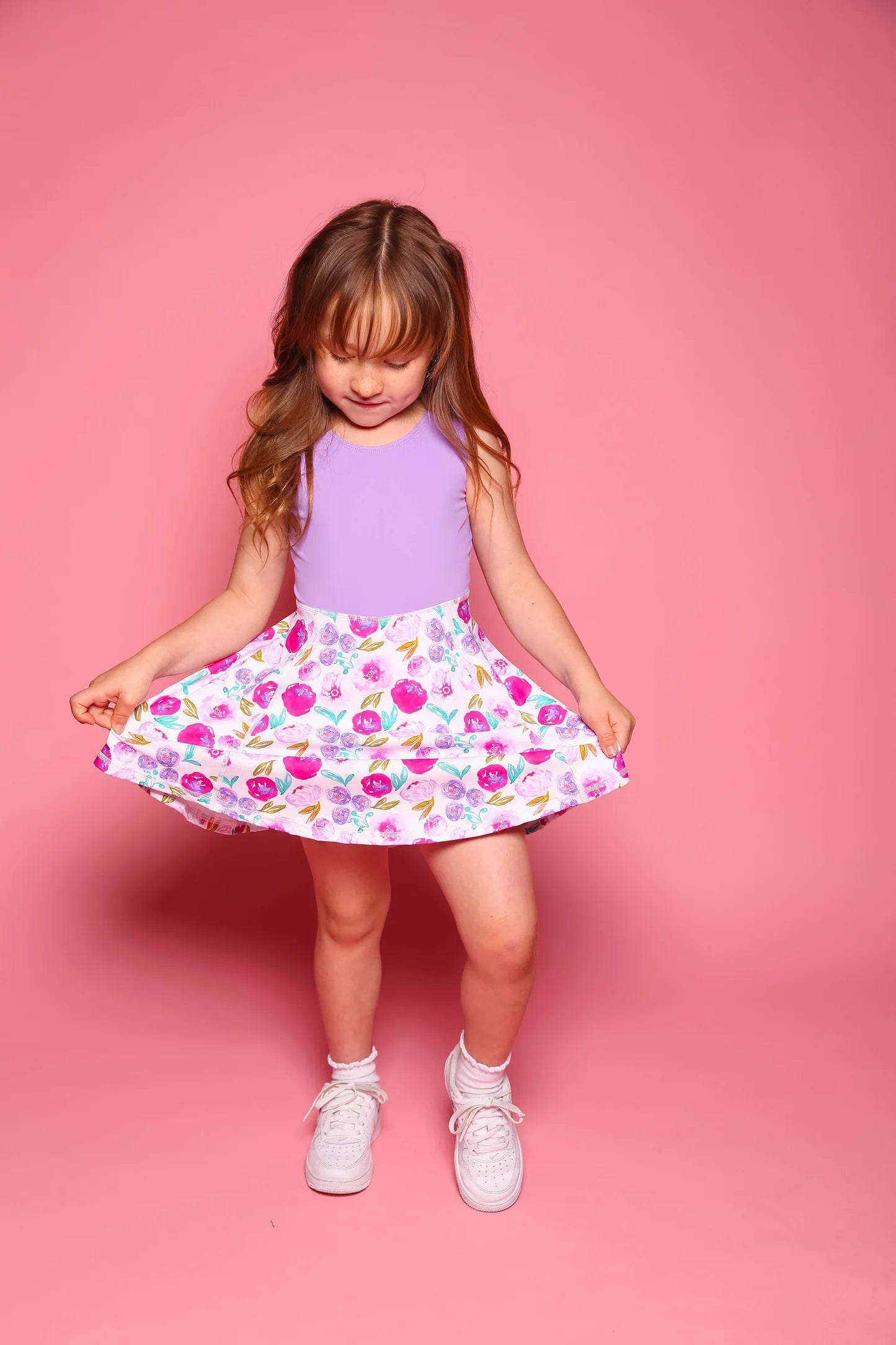 Little Sunshine Dress - Lilac/Vivid Floral - Sparkle Plum Exclusive - Ready to Ship