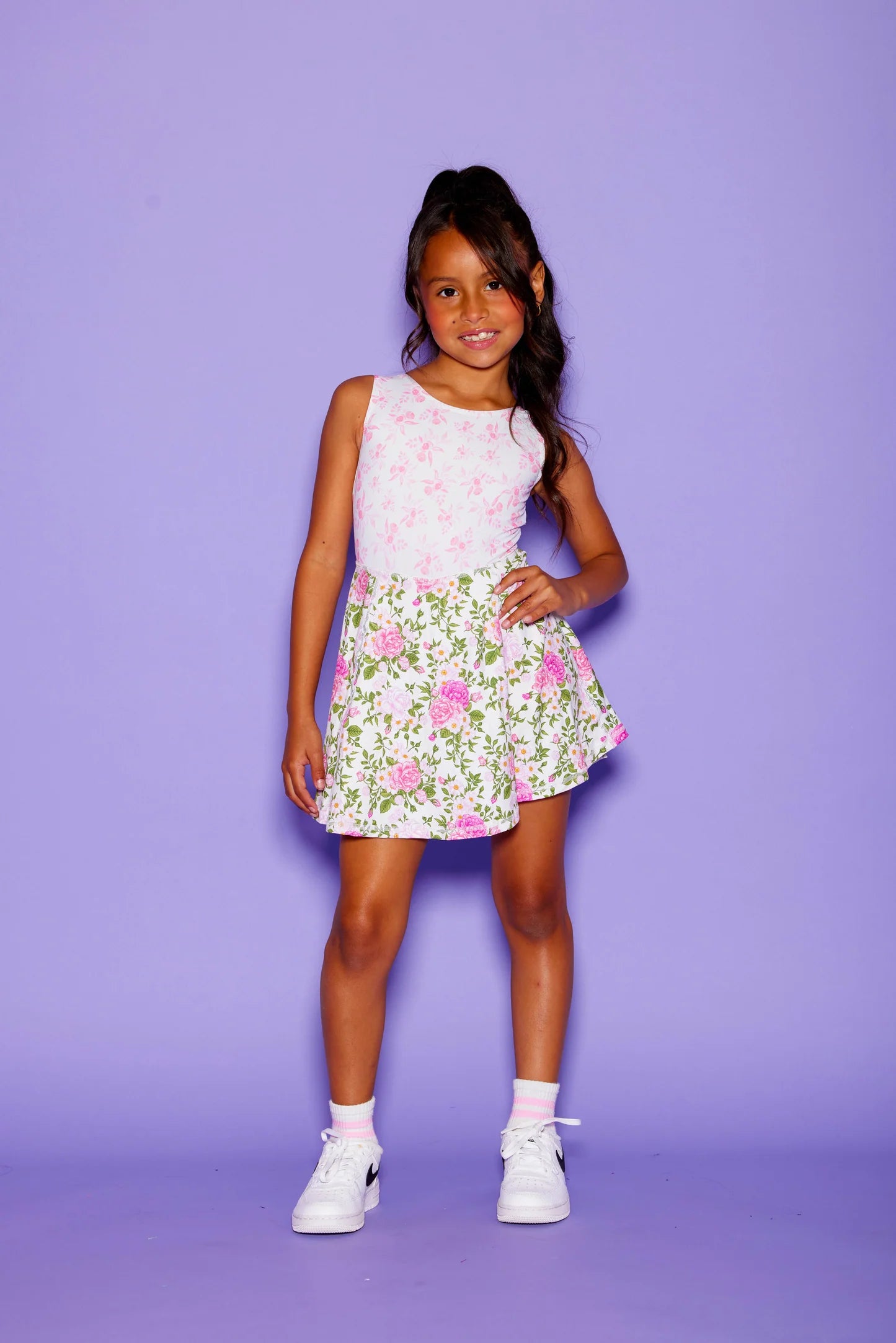 Little Sunshine Dress - Baby Pink Floral/Garden of Pink - Sparkle Plum Exclusive -Ready to Ship