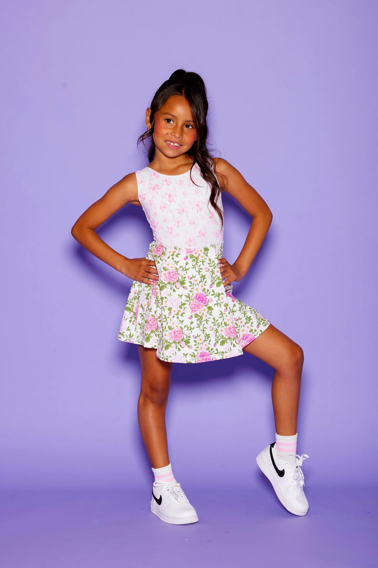 Little Sunshine Dress - Baby Pink Floral/Garden of Pink - Sparkle Plum Exclusive -Ready to Ship