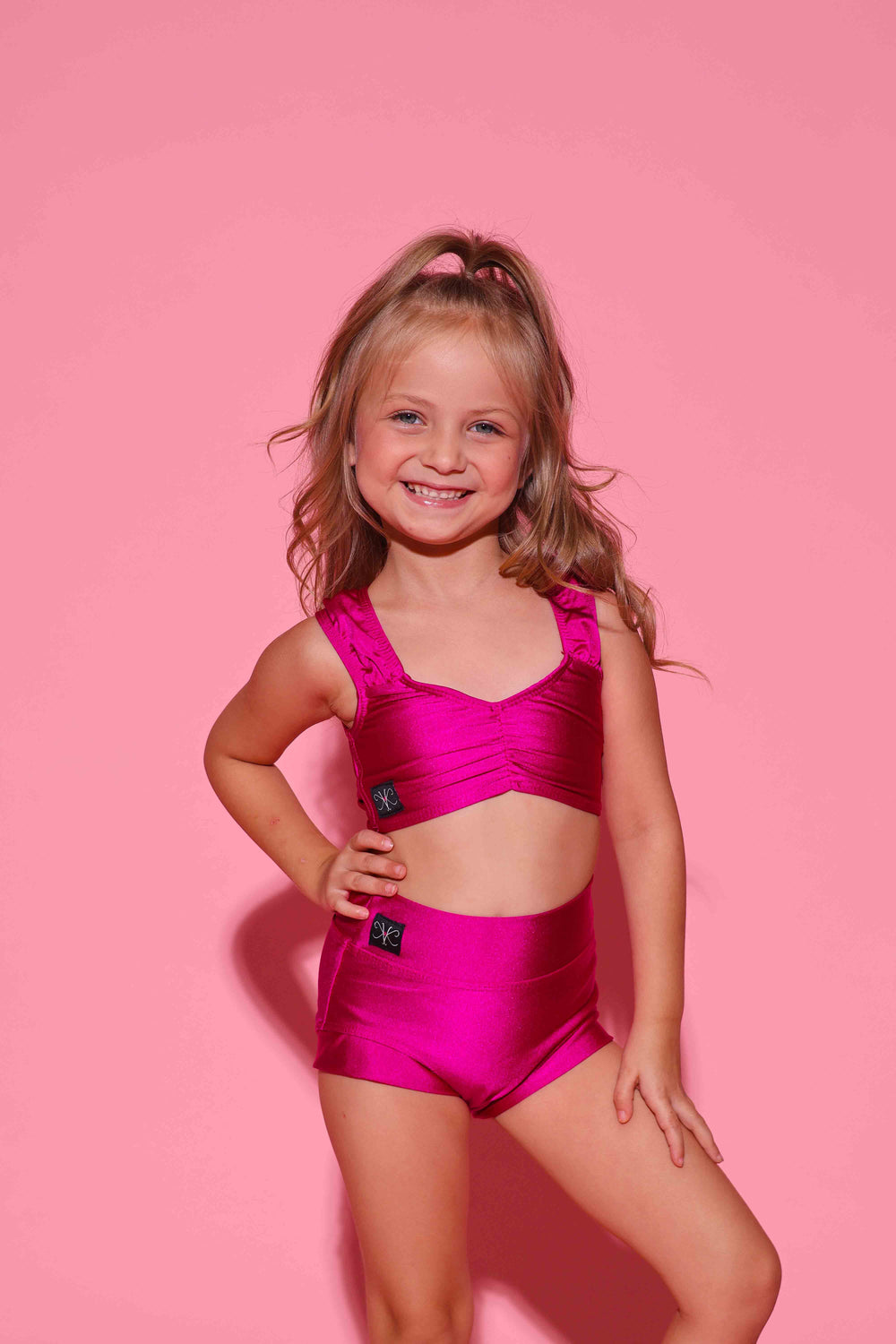 Count On Me Bra Top - Magenta Shiny - Ready To Ship