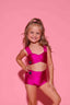 Count On Me Bra Top - Magenta Shiny - Ready To Ship - Final Sale