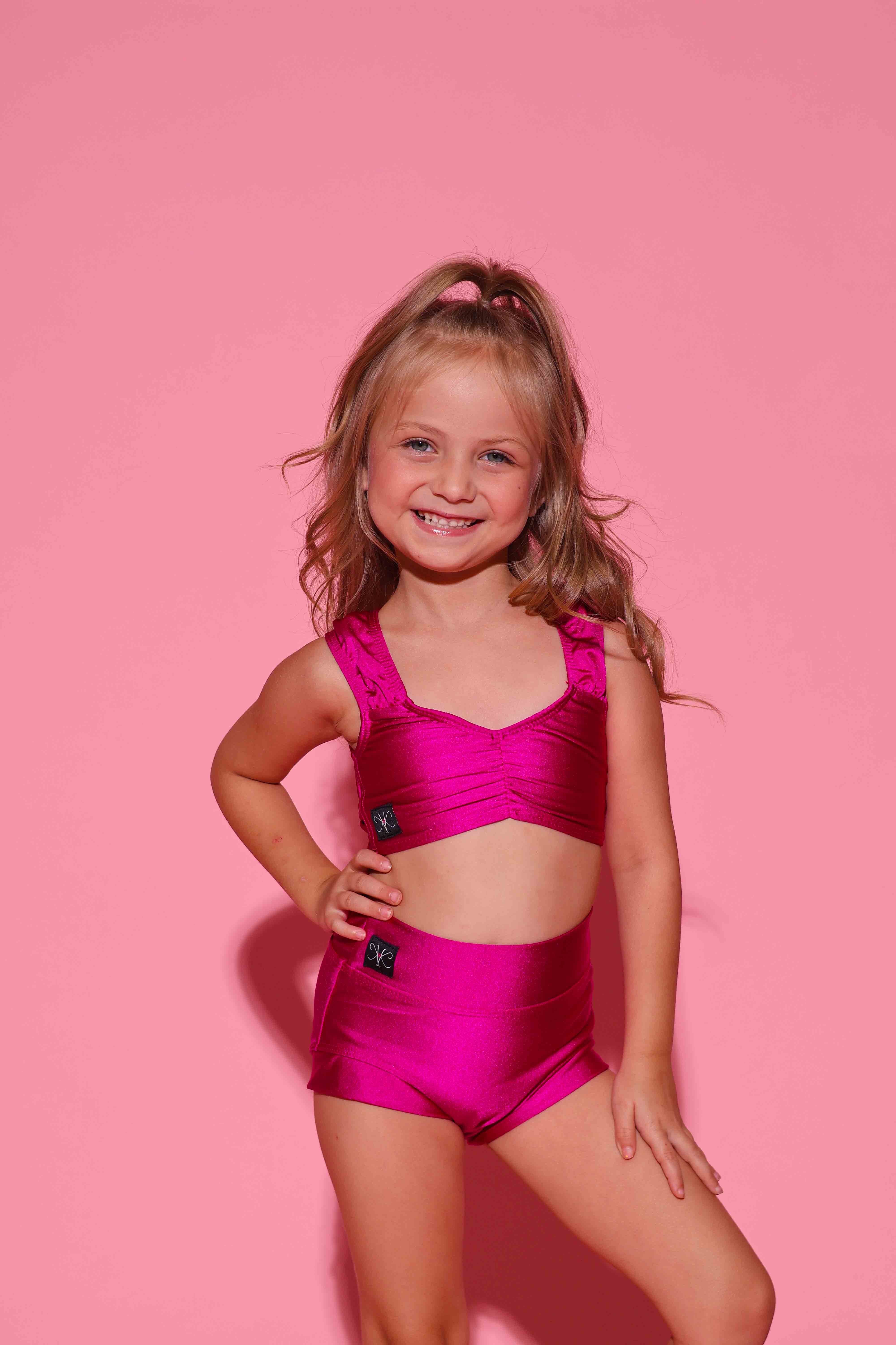 Count On Me Bra Top - Magenta Shiny - Ready To Ship