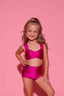 Count On Me Bra Top - Magenta Shiny - Ready To Ship - Final Sale