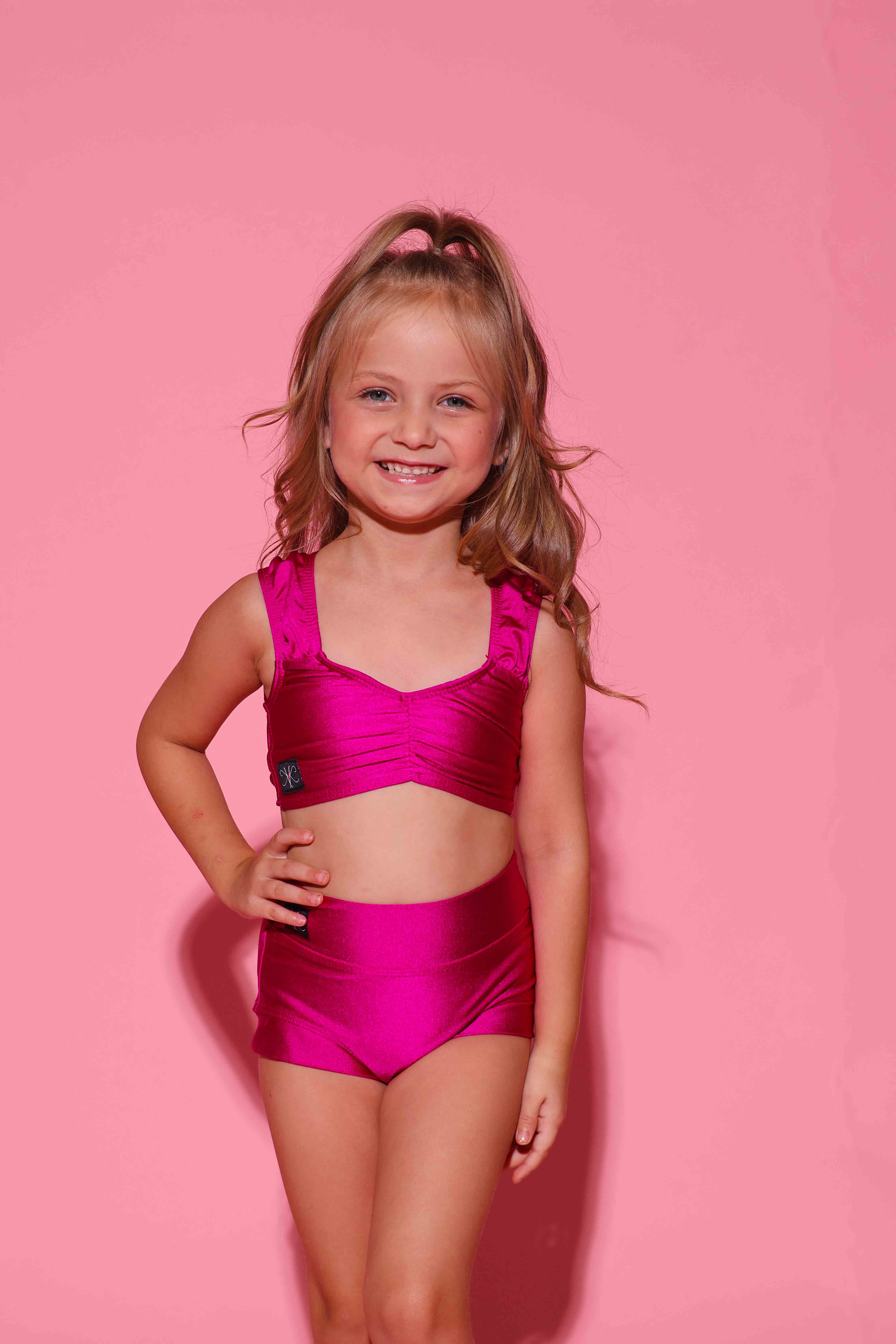Count On Me Bra Top - Magenta Shiny - Ready To Ship