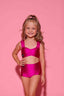 Count On Me Bra Top - Magenta Shiny - Ready To Ship - Final Sale