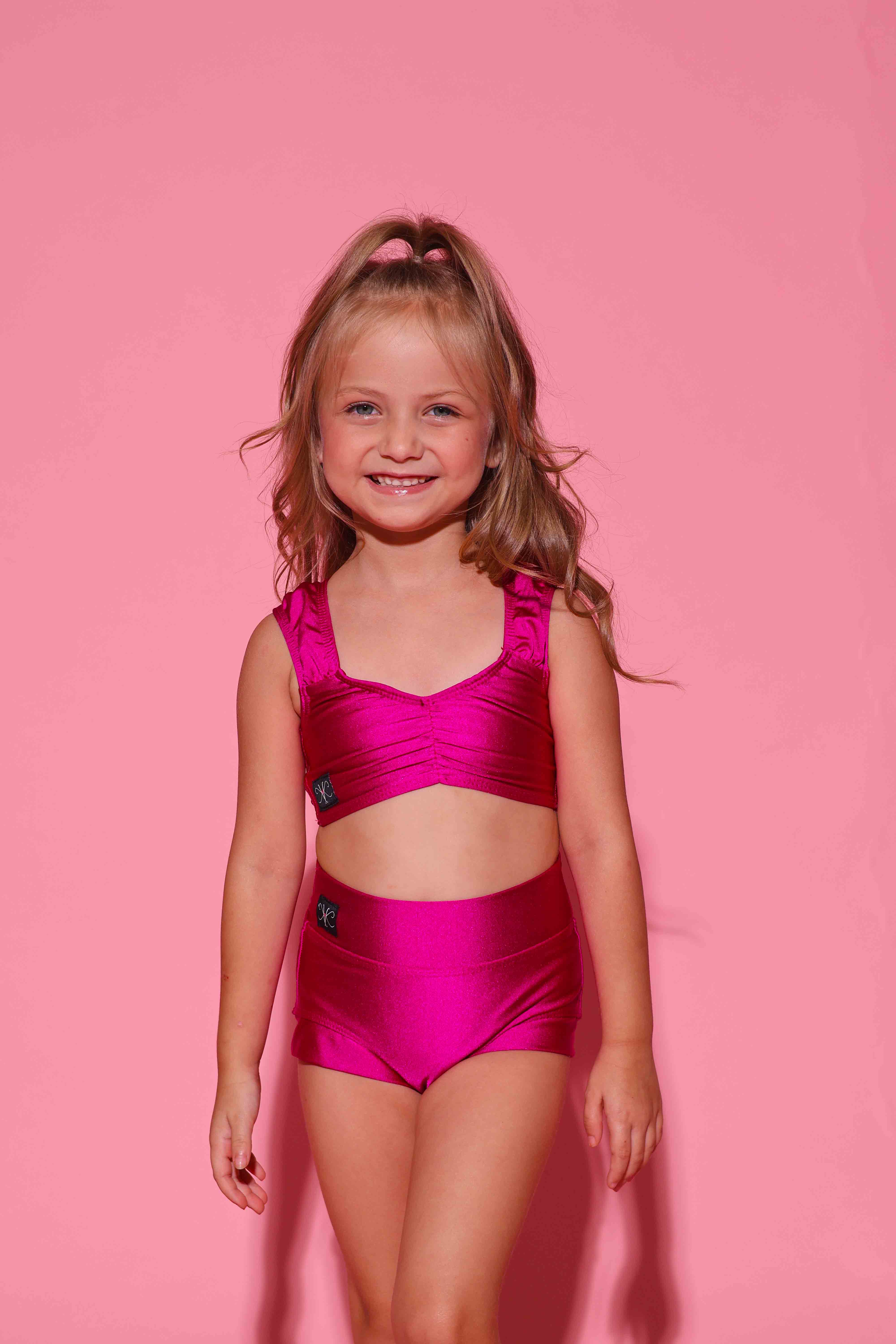 Count On Me Bra Top - Magenta Shiny - Ready To Ship