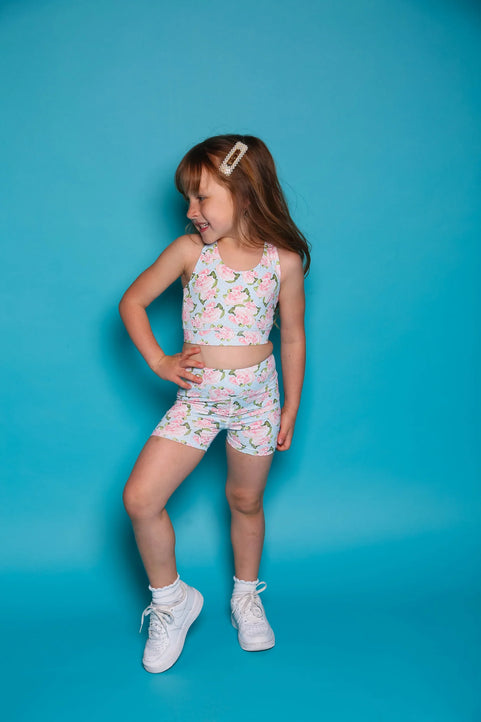 Darling Short - Princess Floral - Sparkle Plum Exclusive - Ready to Ship