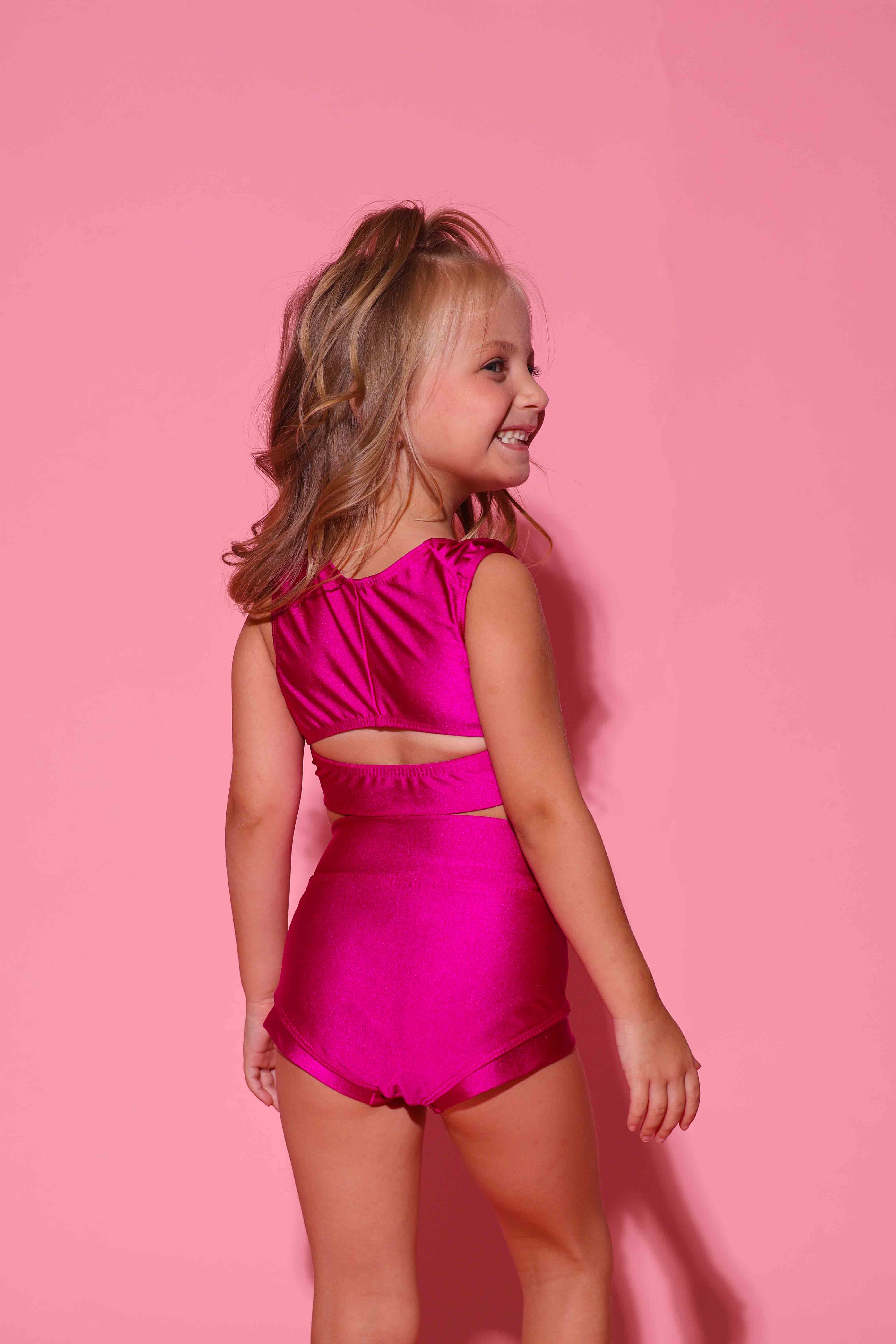 Count On Me Bra Top - Magenta Shiny - Ready To Ship