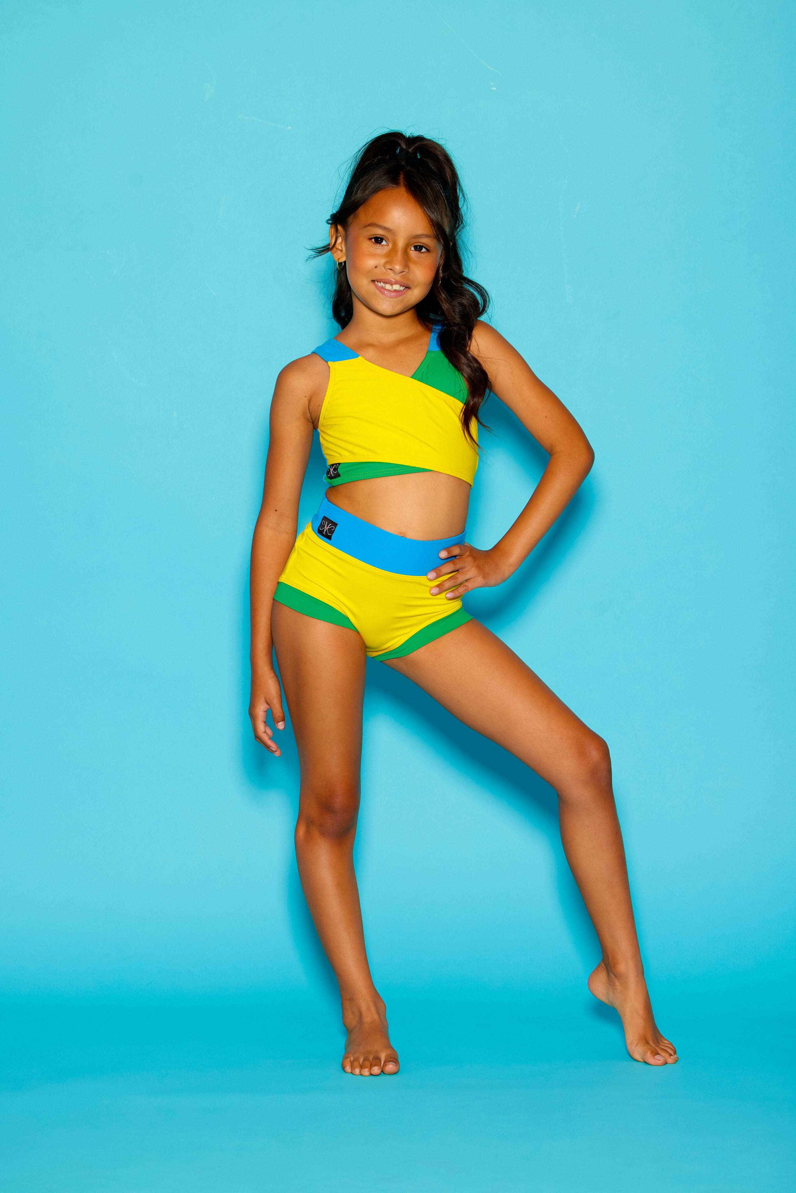 Cross My Heart VIP Brief - Yellow/Green/Turquoise - Ready To Ship