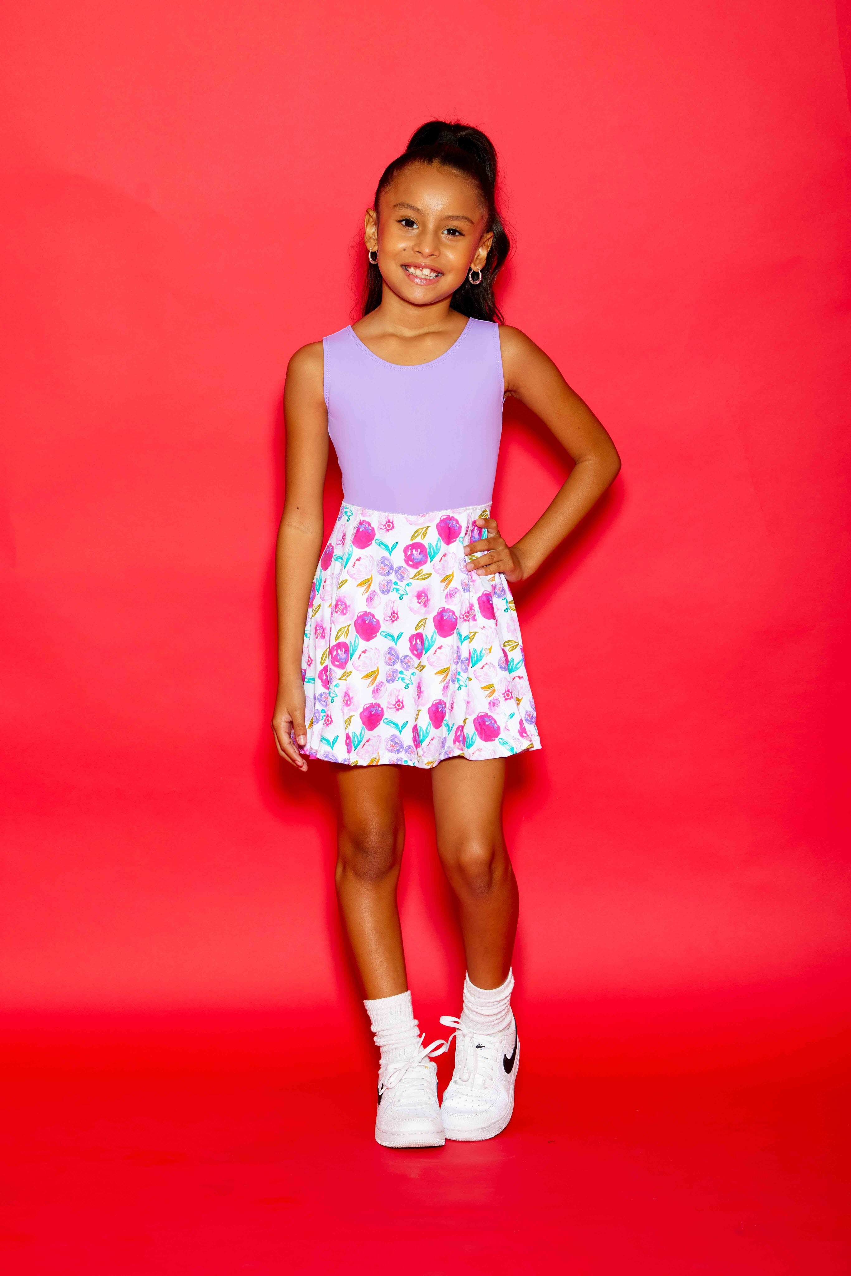 Little Sunshine Dress - Lilac/Vivid Floral - Sparkle Plum Exclusive - Ready to Ship