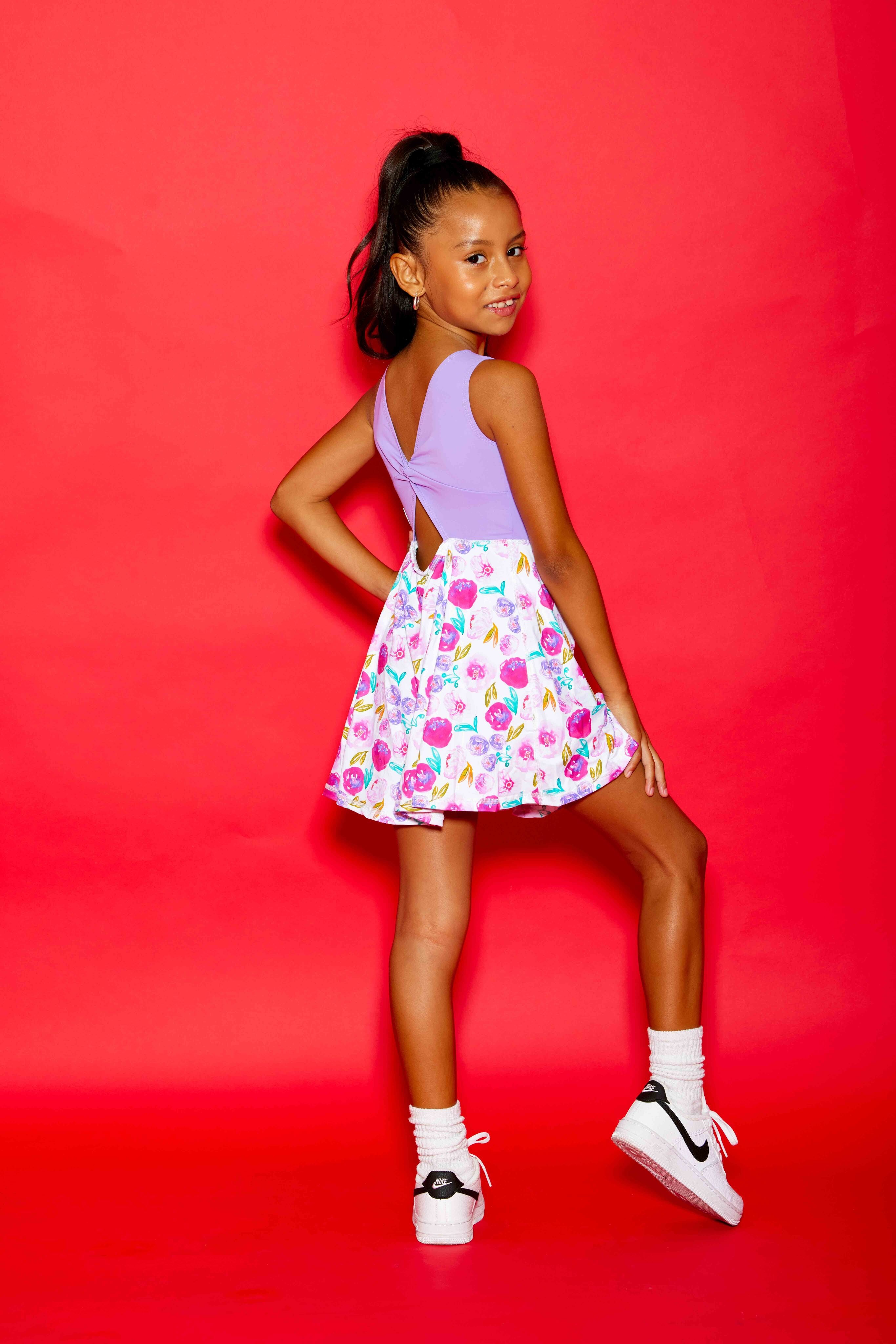 Little Sunshine Dress - Lilac/Vivid Floral - Sparkle Plum Exclusive - Ready to Ship