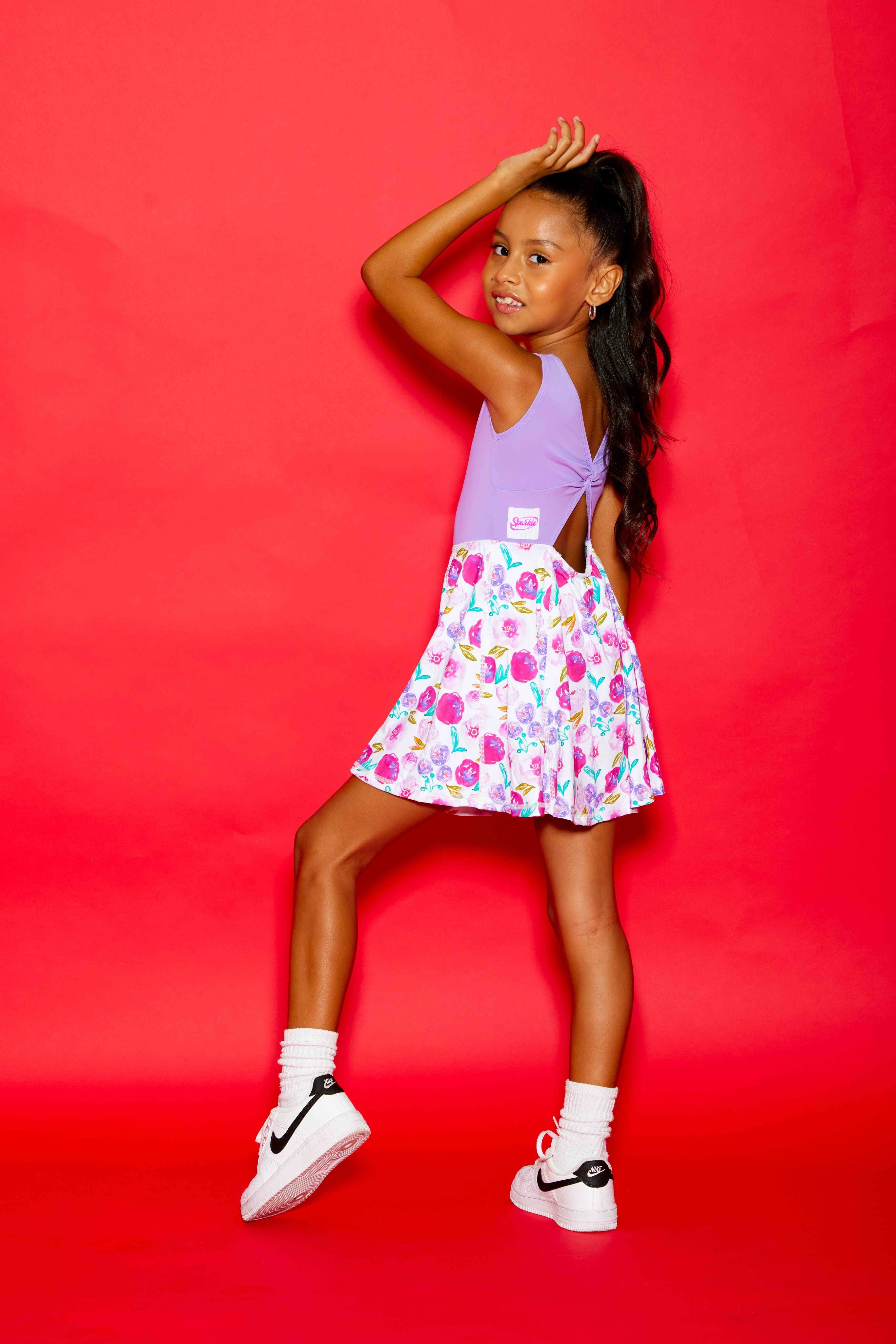 Little Sunshine Dress - Lilac/Vivid Floral - Sparkle Plum Exclusive - Ready to Ship