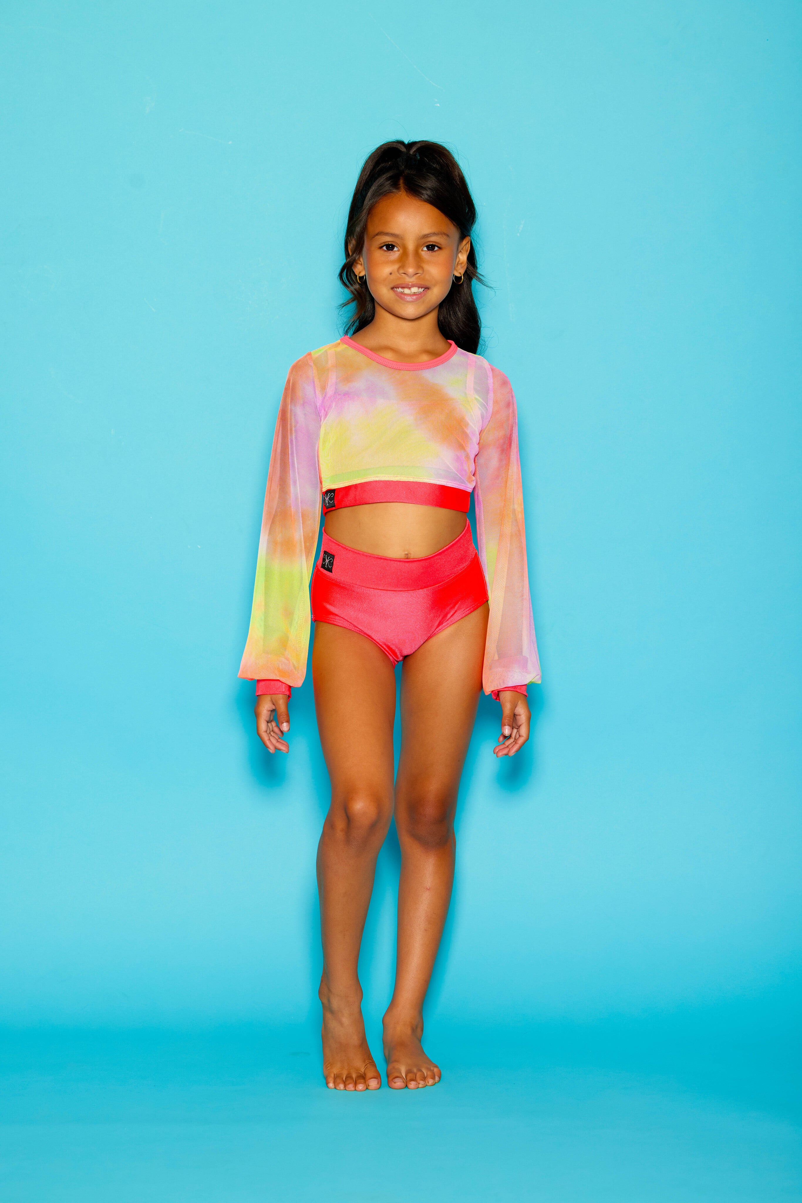 Hollaback Top Separates - Coral/Dream Tie Dye - Ready to Ship - Final Sale