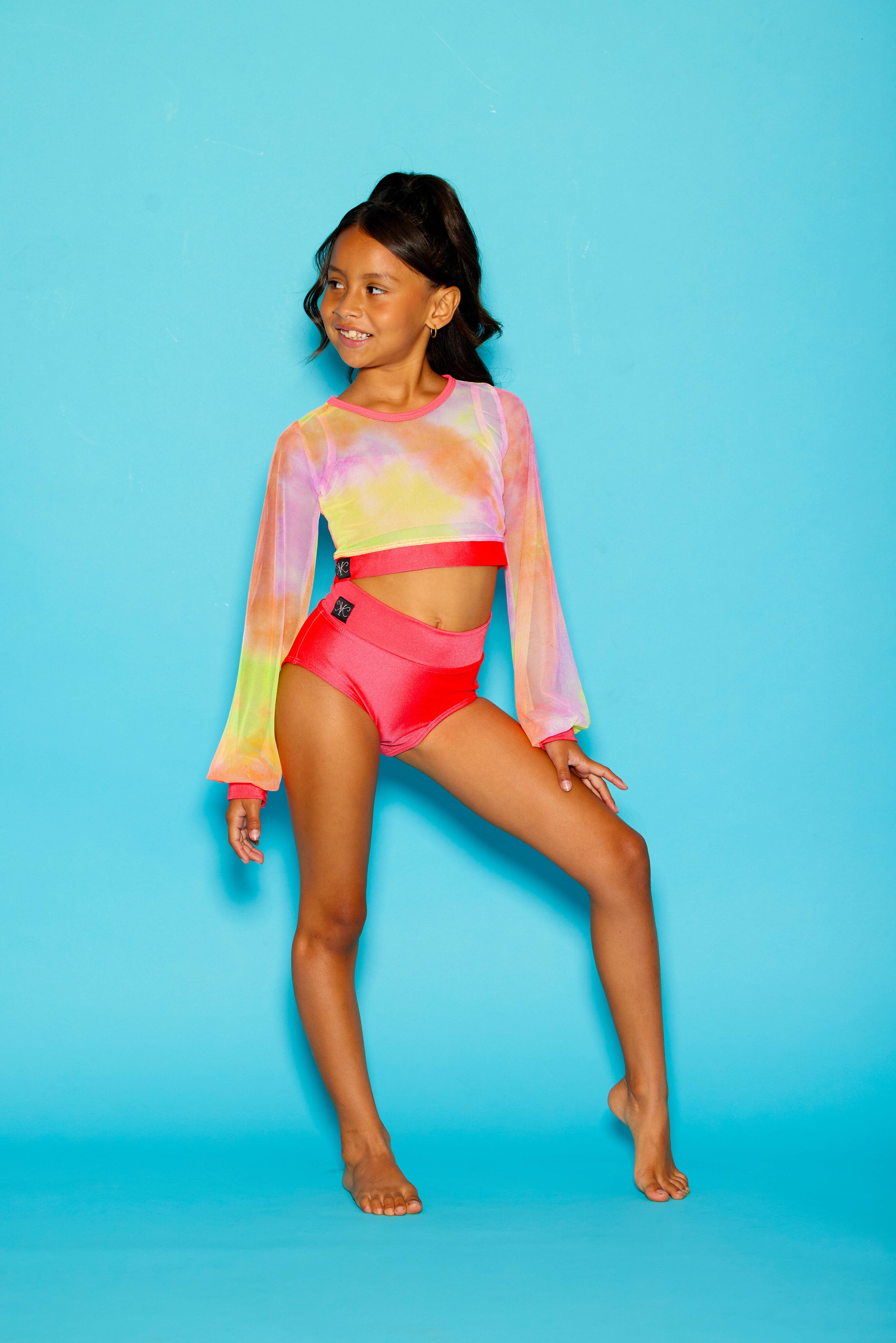 Hollaback Top Separates - Coral/Dream Tie Dye - Ready to Ship - Final Sale