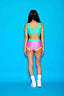 Cross My Heart Bra Top - Tropic Pink/Mint/Yellow - Ready To Ship