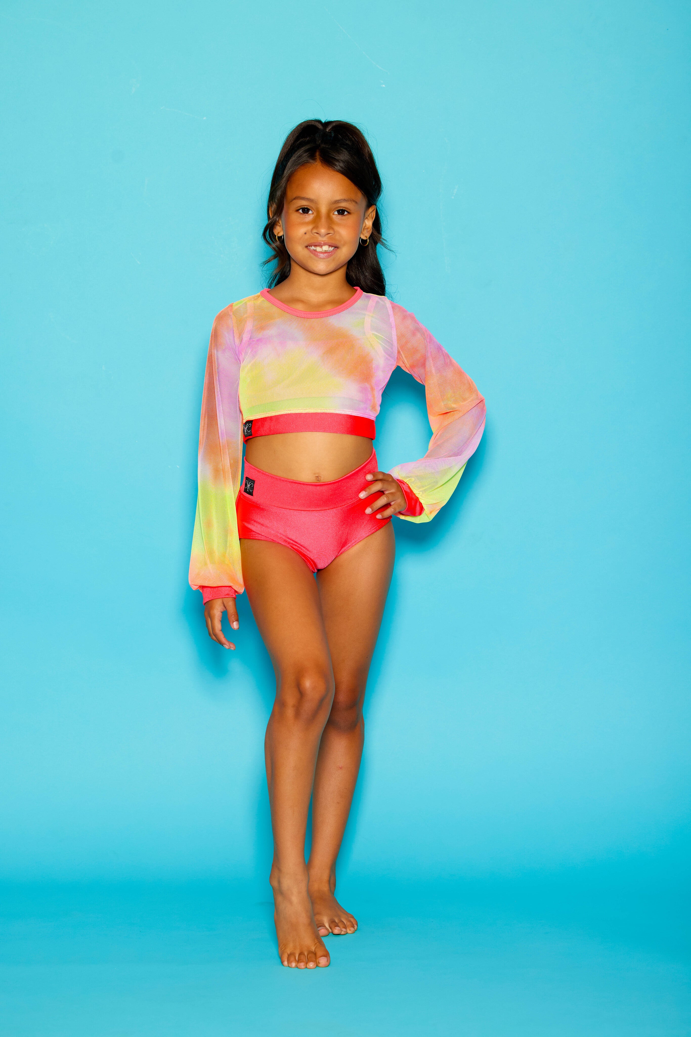 Hollaback Top Separates - Coral/Dream Tie Dye - Ready to Ship - Final Sale
