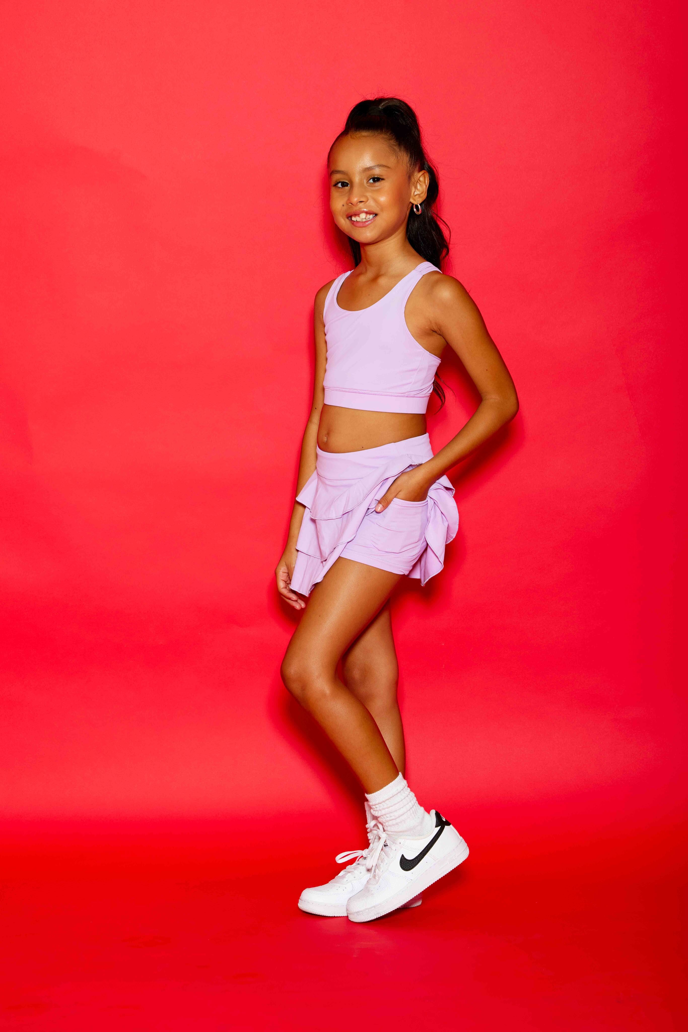 Sweetie Pie Ruffle Skort - Lilac - Sparkle Plum Exclusive - Ready to Ship