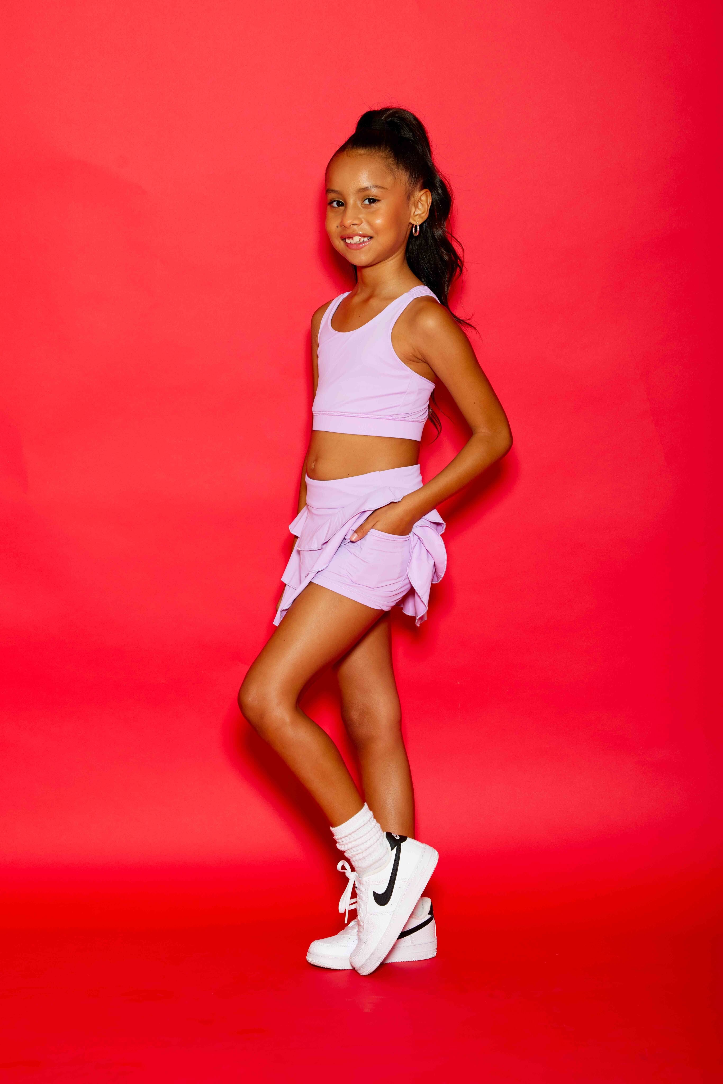 Sweetie Pie Ruffle Skort - Lilac - Sparkle Plum Exclusive - Ready to Ship