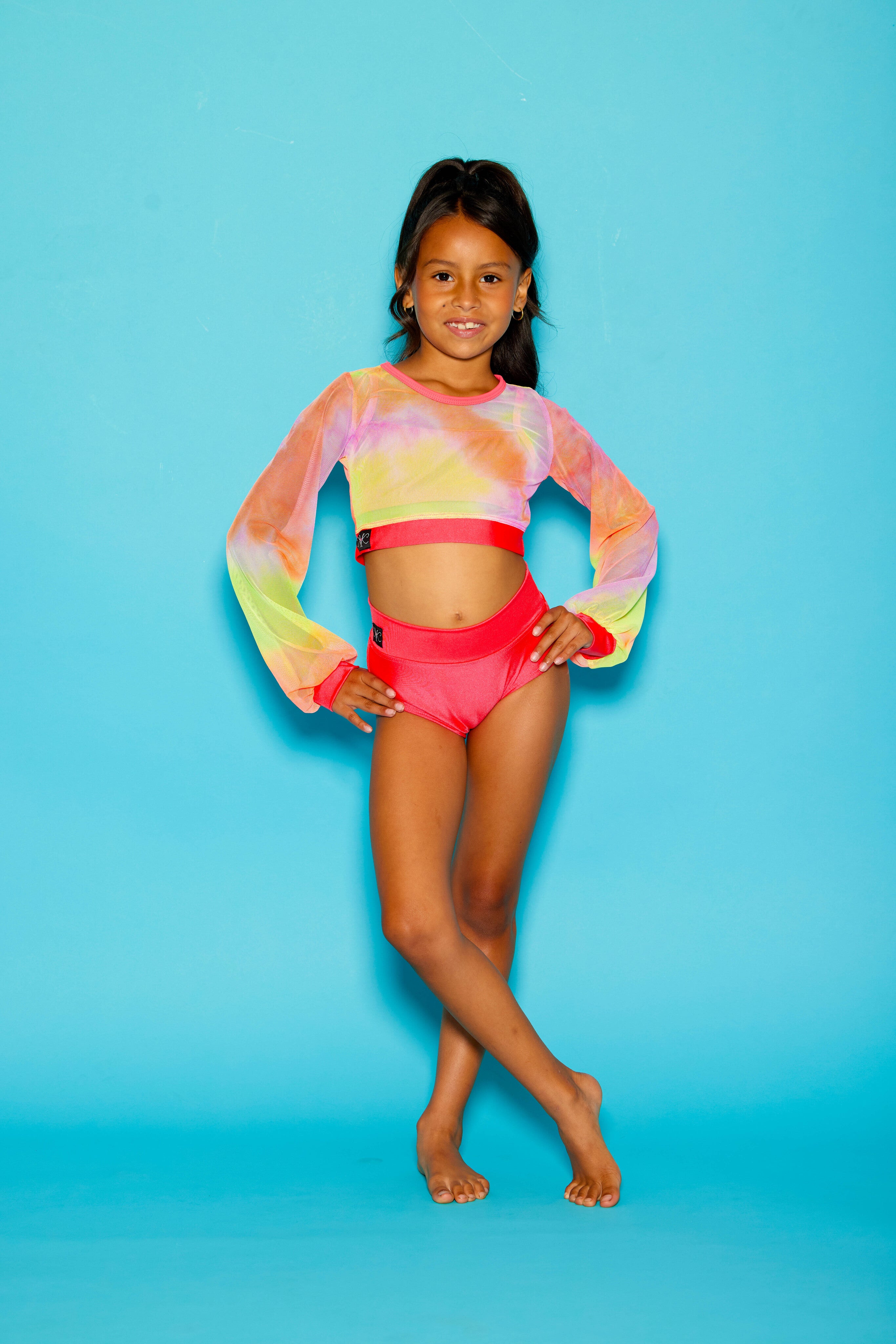 Hollaback Top Separates - Coral/Dream Tie Dye - Ready to Ship - Final Sale