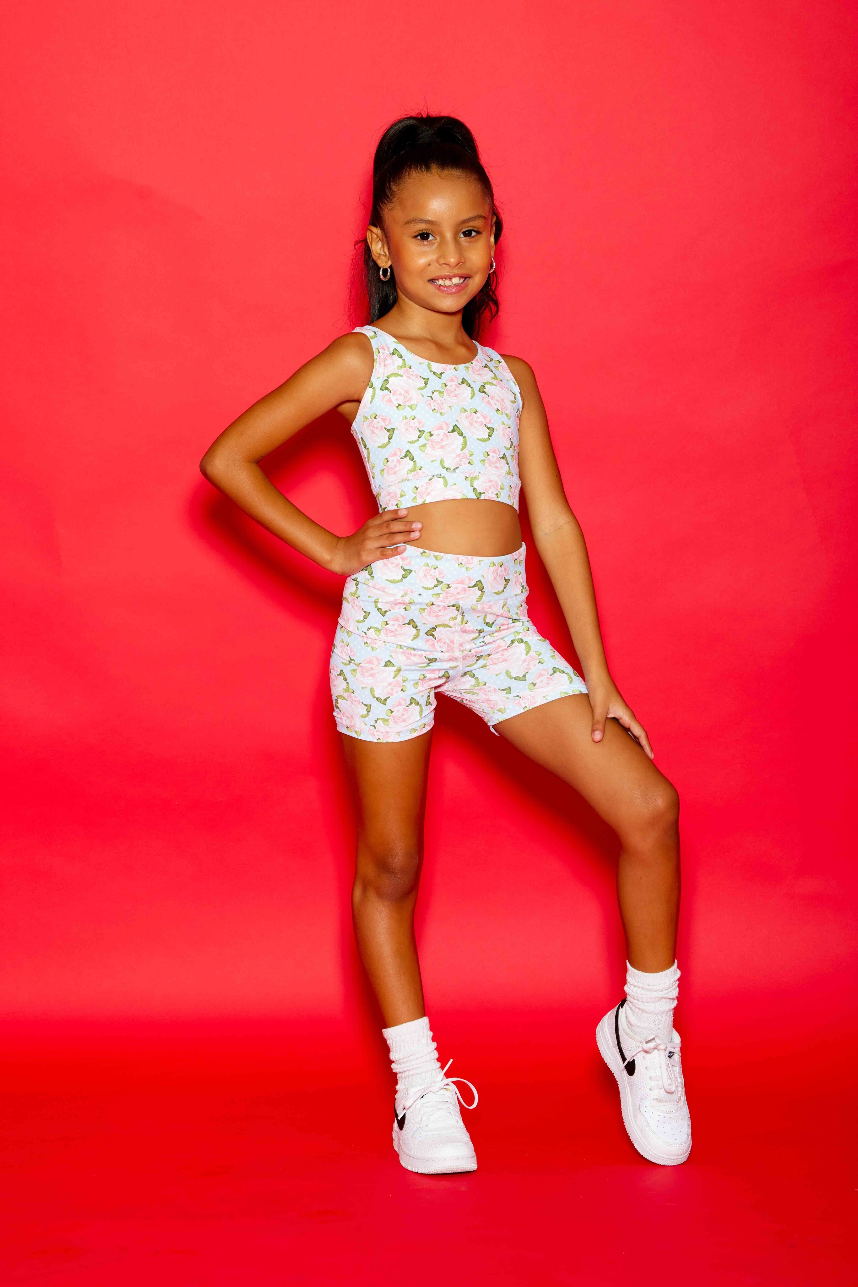 Darling Short - Princess Floral - Sparkle Plum Exclusive - Ready to Ship