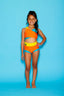 Cross My Heart Bra Top - Orange Shine/Jade/Yellow - Ready To Ship