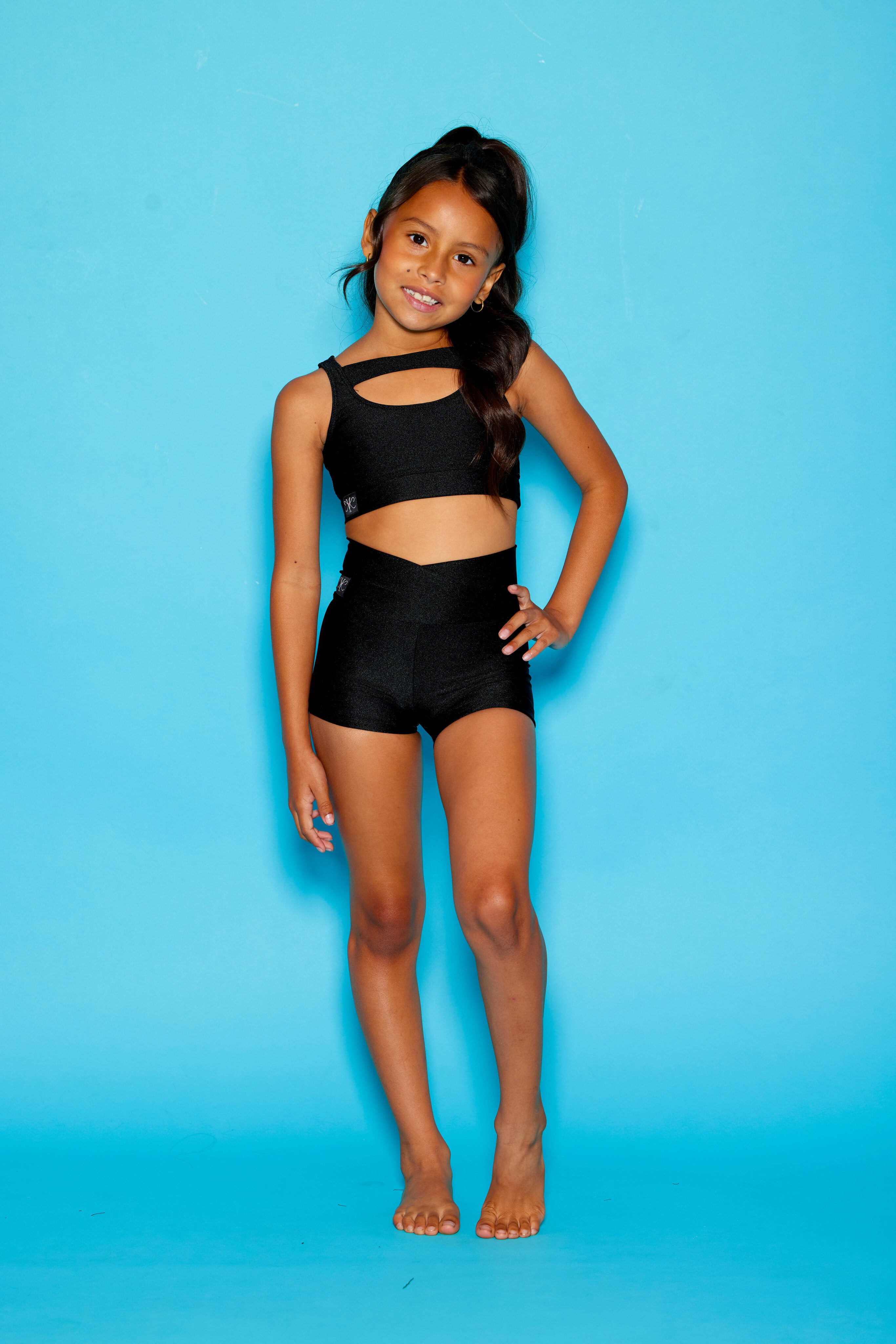 Win Win Bra Top - Black Shiny - Ready To Ship