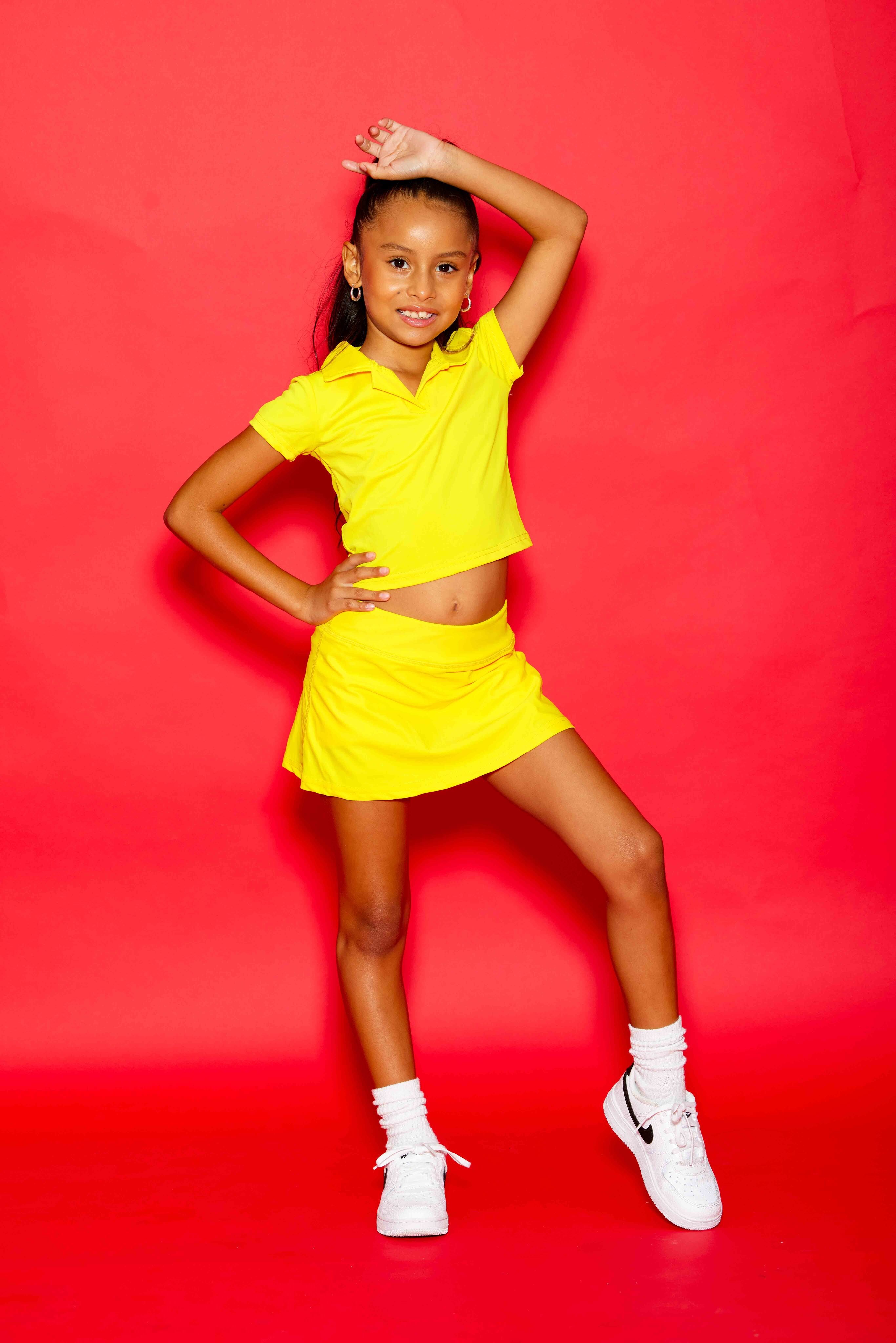 Sweet Pea Skort - Sunshine Yellow - Sparkle Plum Exclusive - Ready to Ship