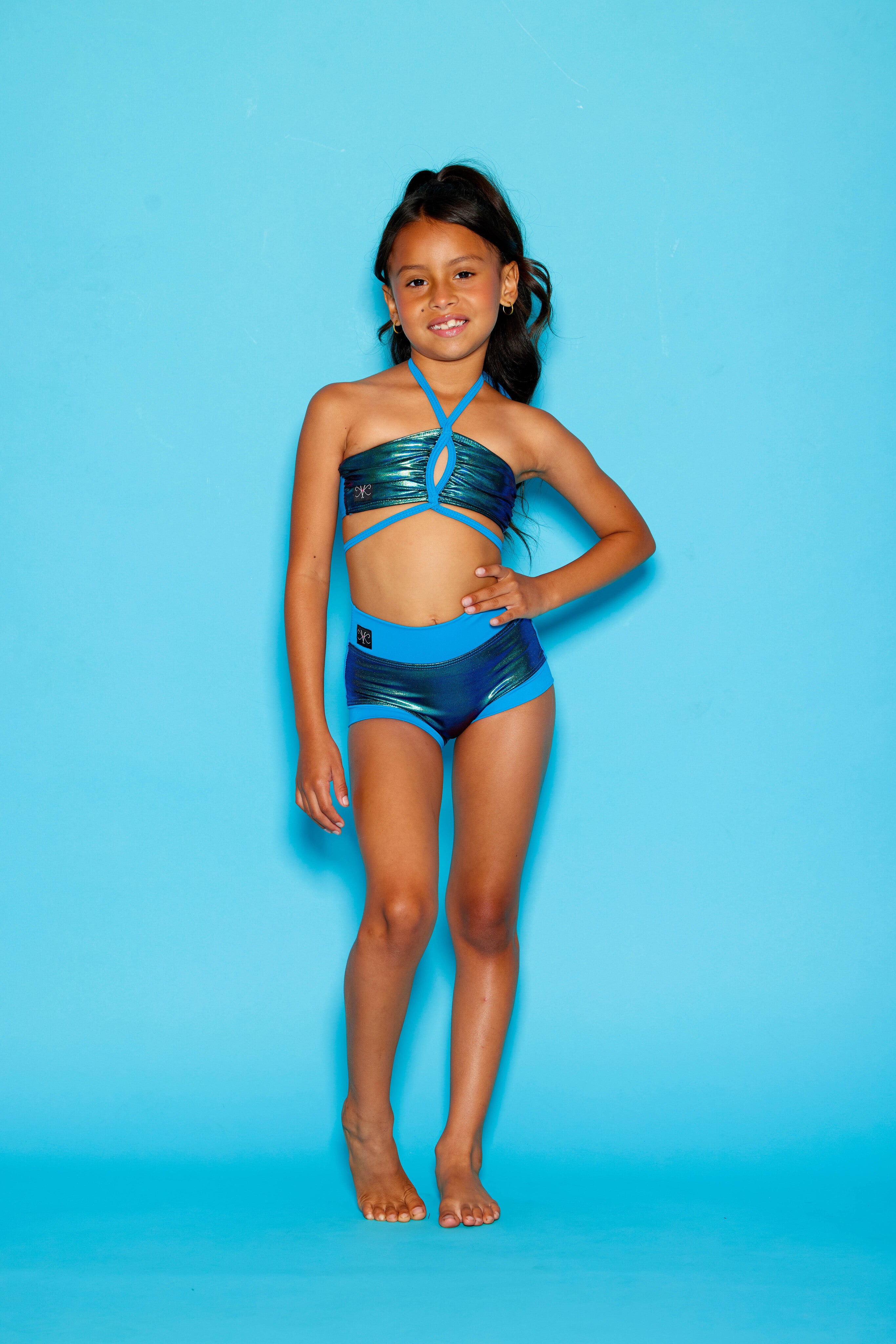 Weekend Bra Top - Oil Slick/Turquoise - Ready To Ship