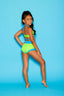 Weekend Brief - Neon Green/Turquoise - Ready To Ship - Final Sale