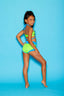 Weekend Brief - Neon Green/Turquoise - Ready To Ship - Final Sale