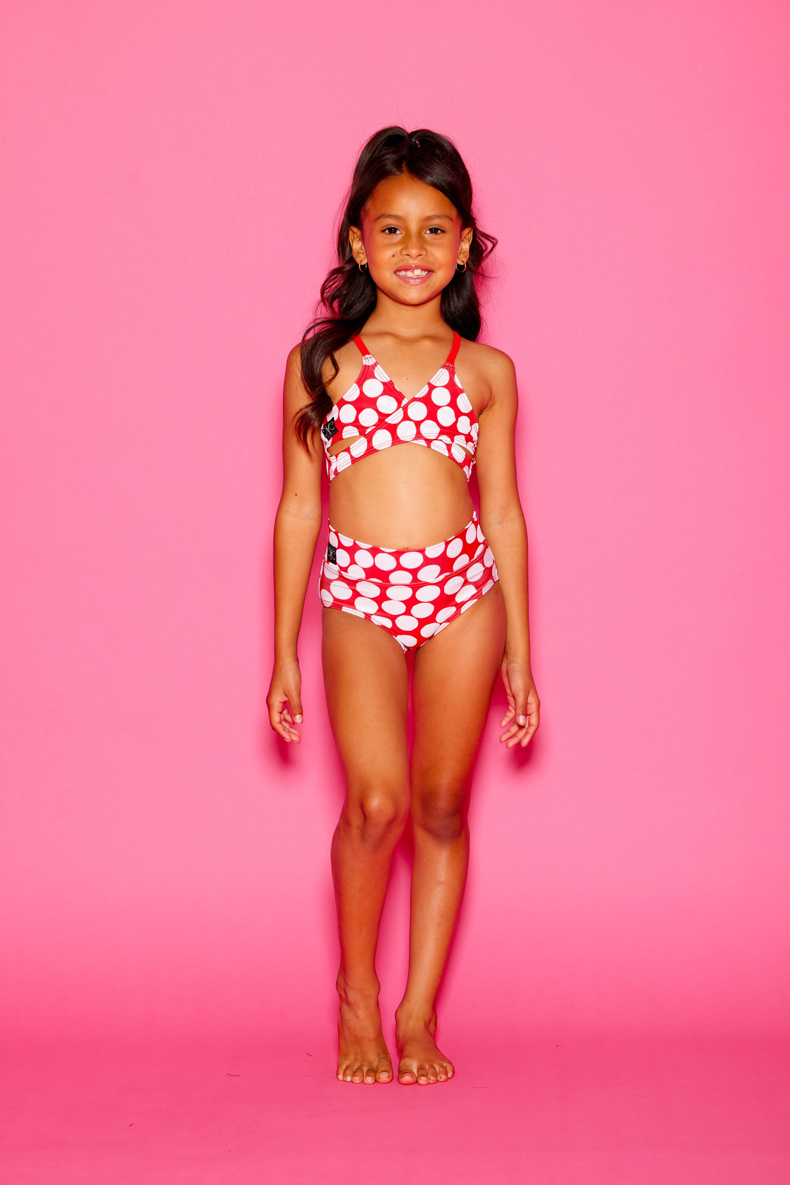 Eva Bra Top - Red/White Dots - Ready to Ship