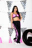 Gotta Dash Jogger - Black Shine/Neon Pink Shiny - Ready to Ship