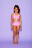 Simply Cinched Halter Crop Top - Bubblegum/Mint - Ready To Ship - Final Sale
