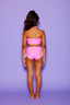 Simply Cinched Halter Crop Top - Bubblegum/Mint - Ready To Ship - Final Sale