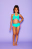 Simply Cinched Short - Dark Mint/Bubblegum - Ready To Ship - Final Sale