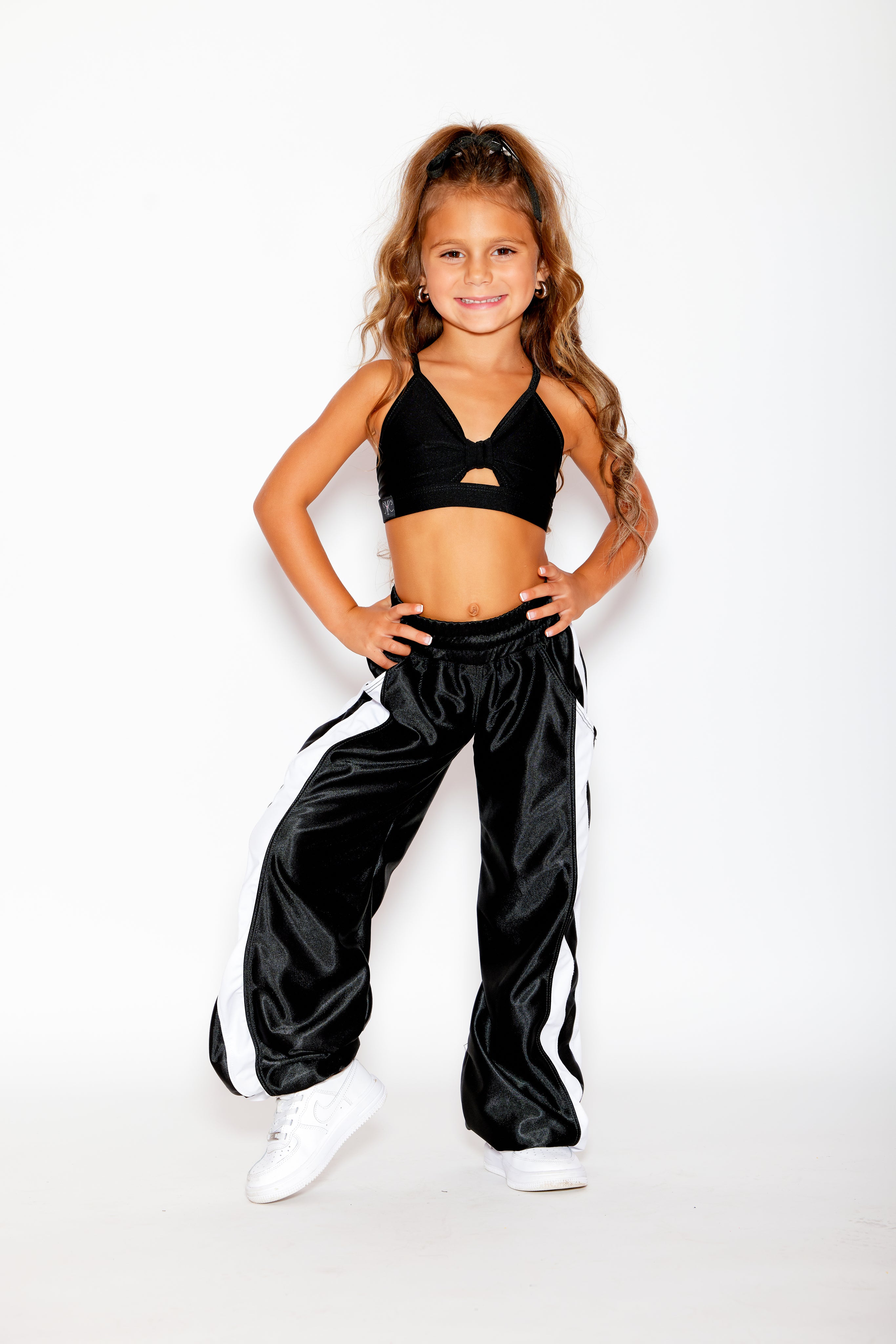 Gotta Dash Jogger - Black Shine/White - Ready to Ship