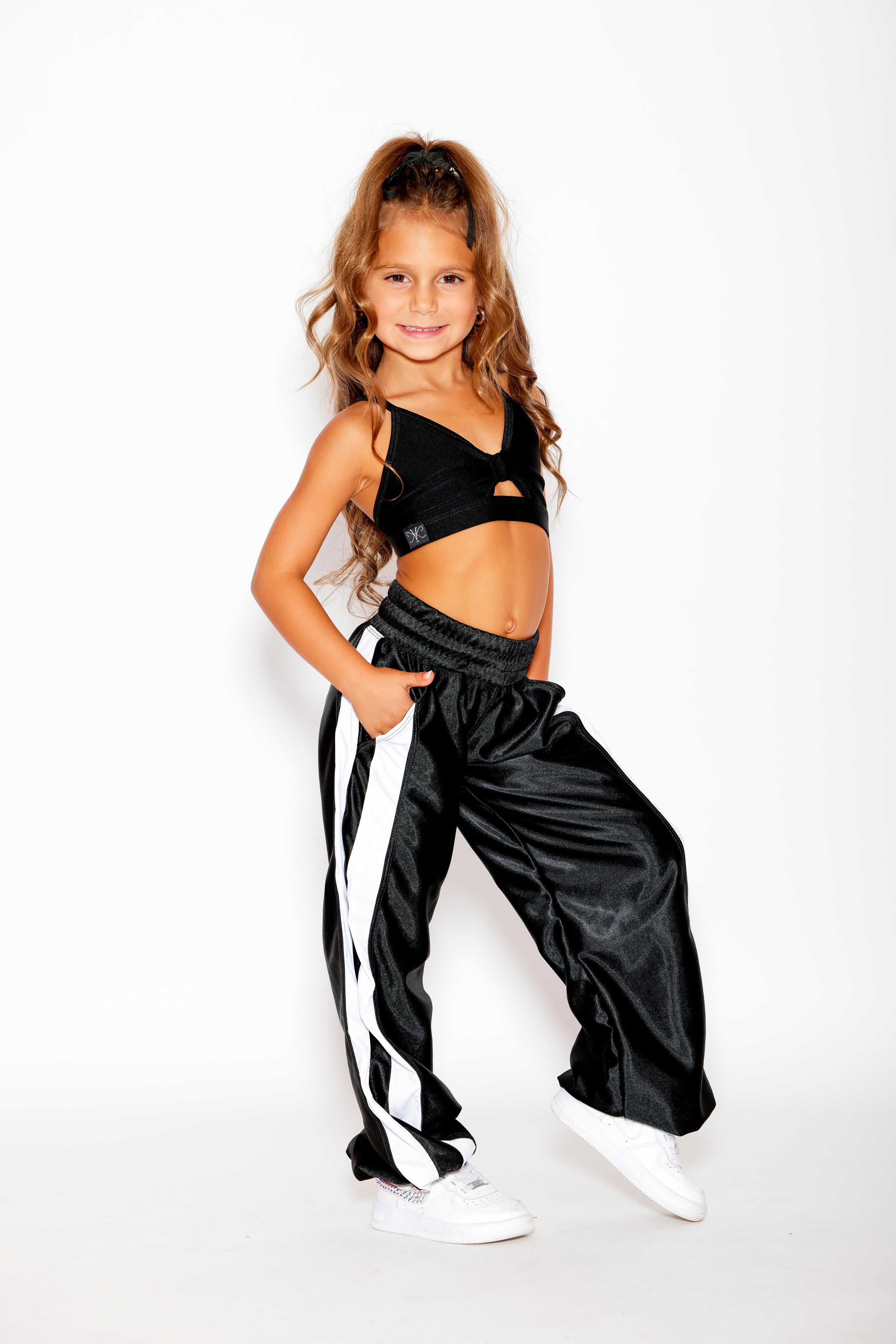 Gotta Dash Jogger - Black Shine/White - Ready to Ship