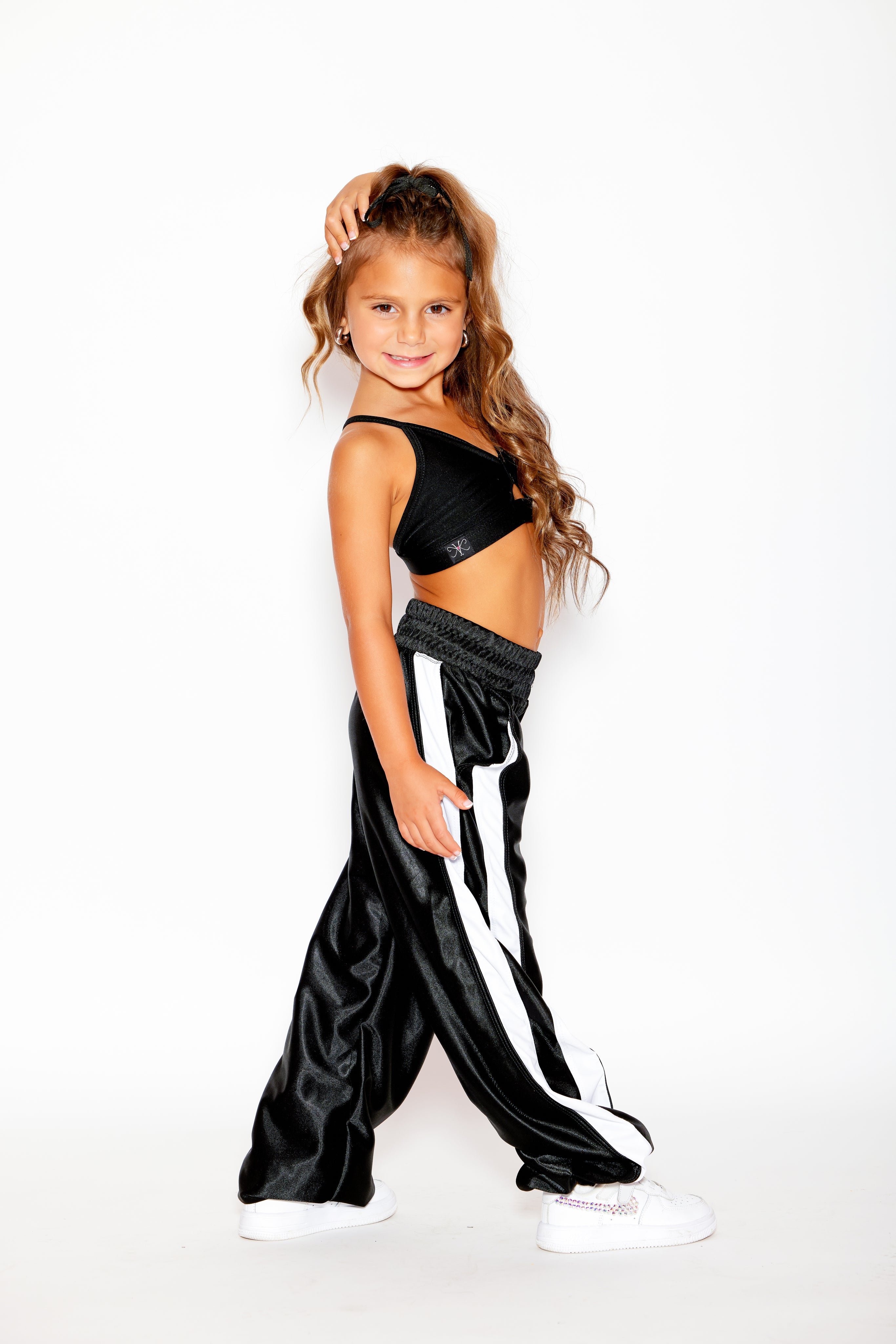 Gotta Dash Jogger - Black Shine/White - Ready to Ship