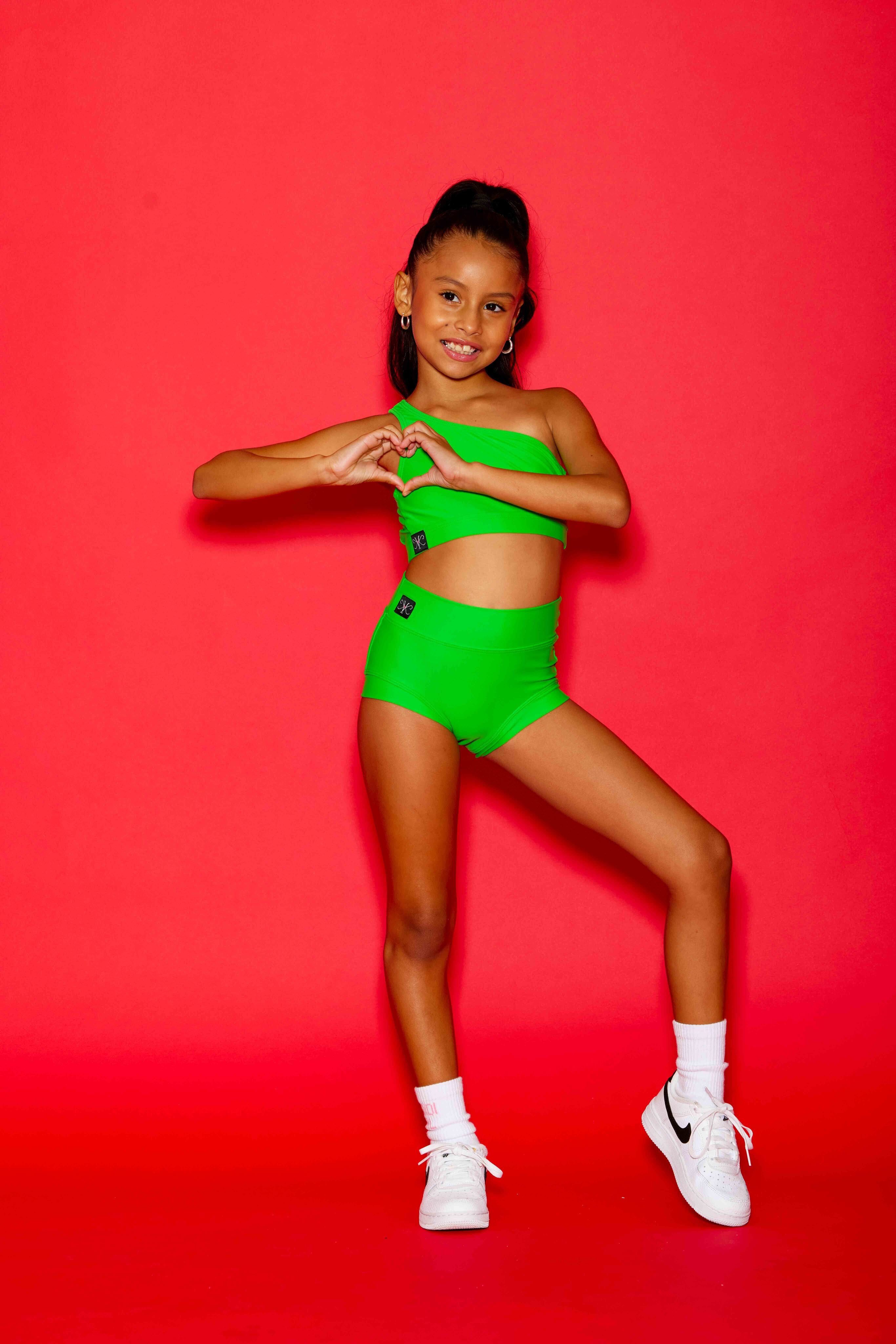 Cross the Line Bra Top - Kelley Green - Ready To Ship