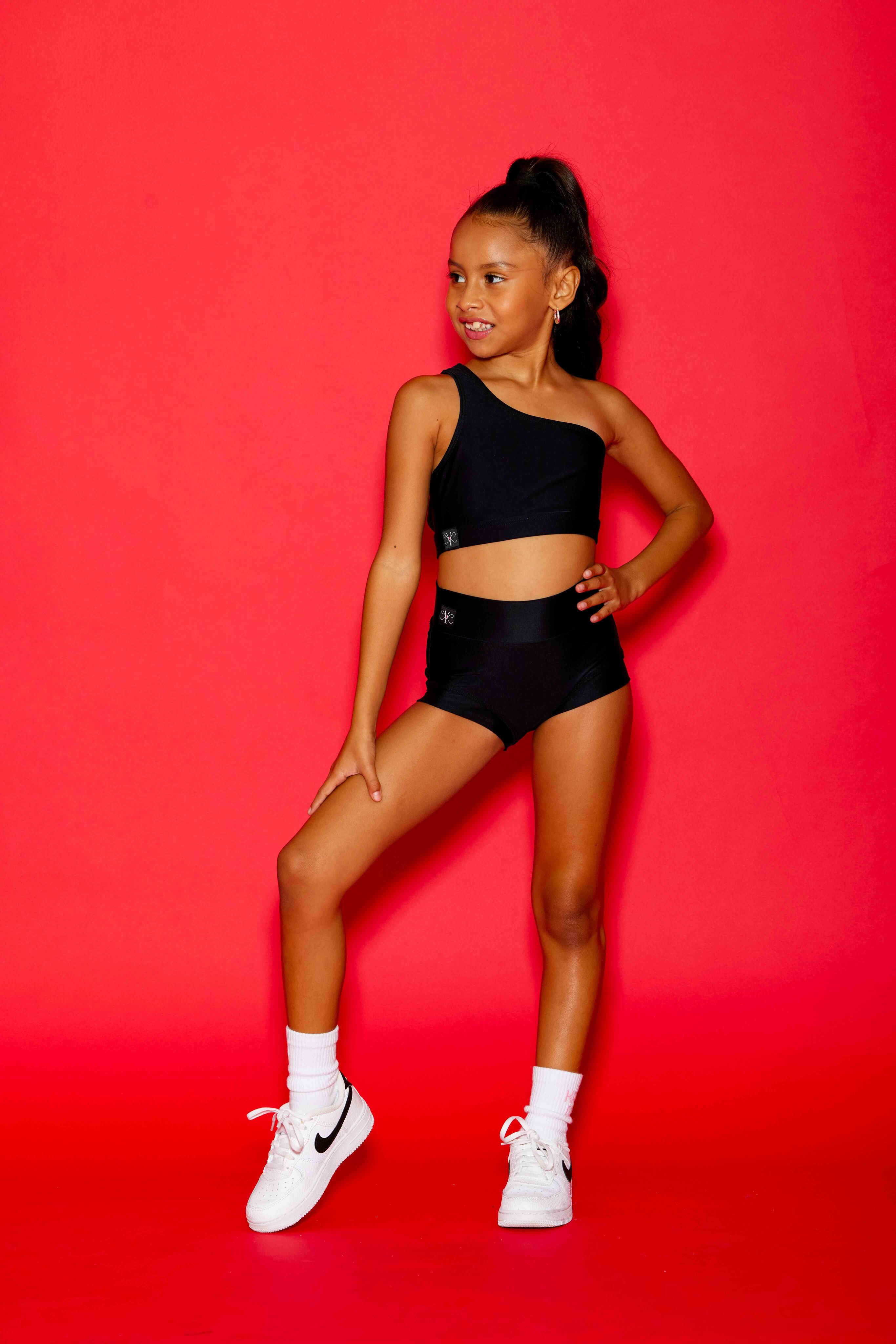 Cross the Line Bra Top - Black - Ready To Ship