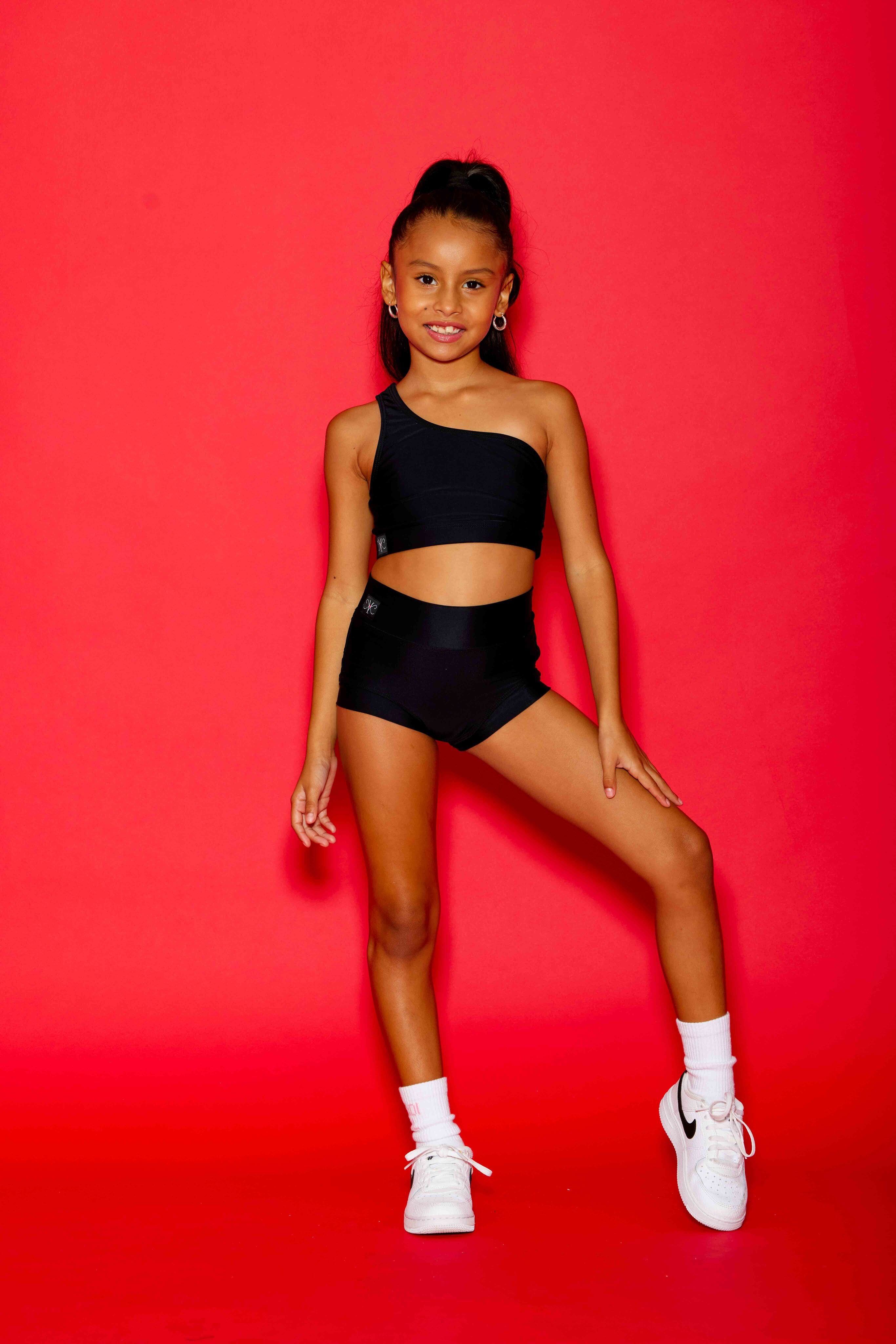 Cross the Line Bra Top - Black - Ready To Ship