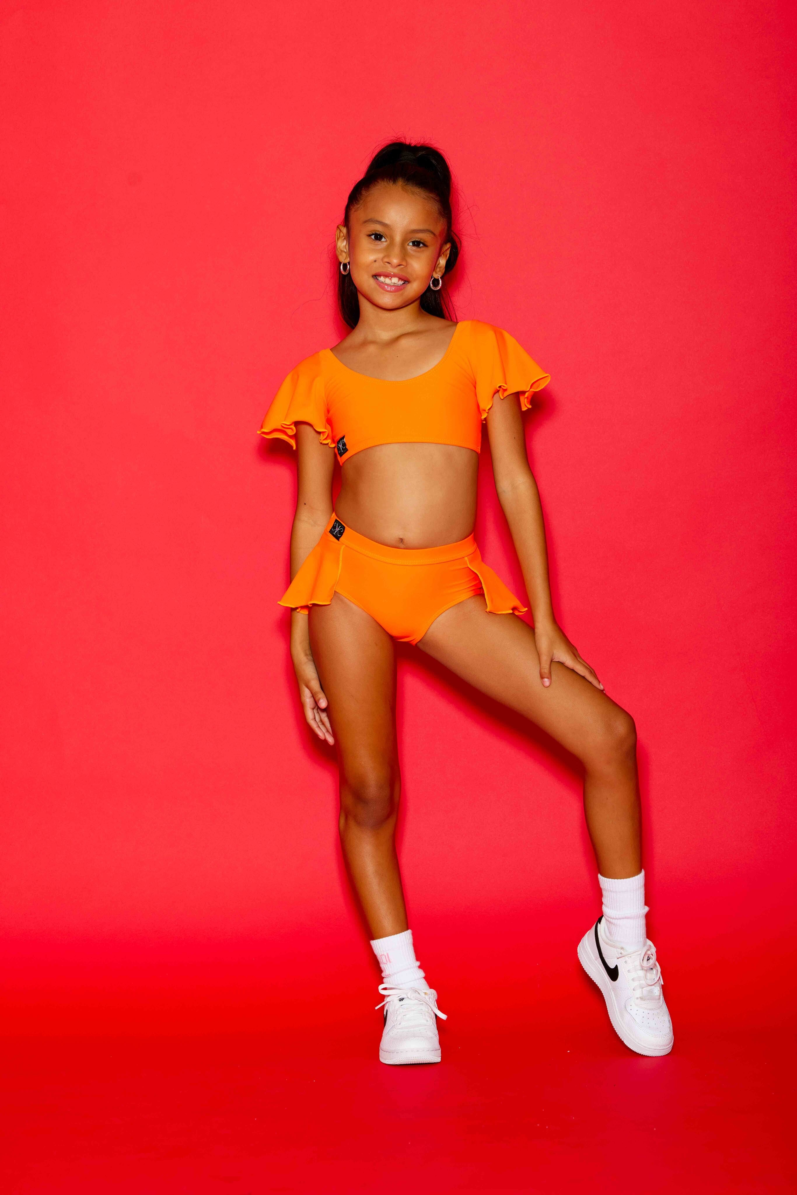 Flutter Brief - Neon Orange - Ready To Ship