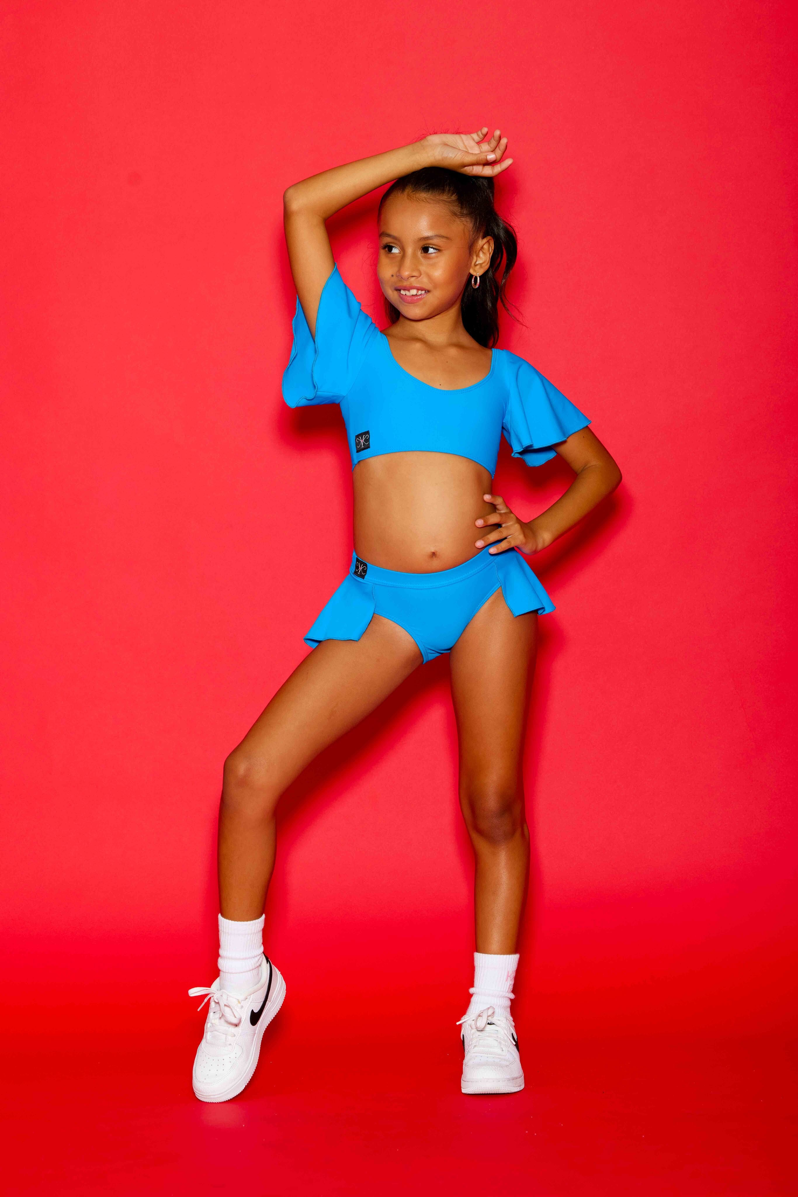 Flutter Bra Top - Turquoise - Ready To Ship