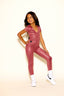 Timeout Jumpsuit - Rust Slick - Ready to Ship - Final Sale